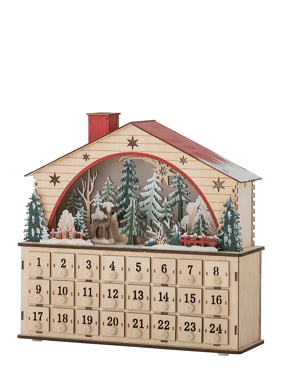 Bloomingville - Melvin Calendar w/Light - weihnachtsdekoration - natural - 3