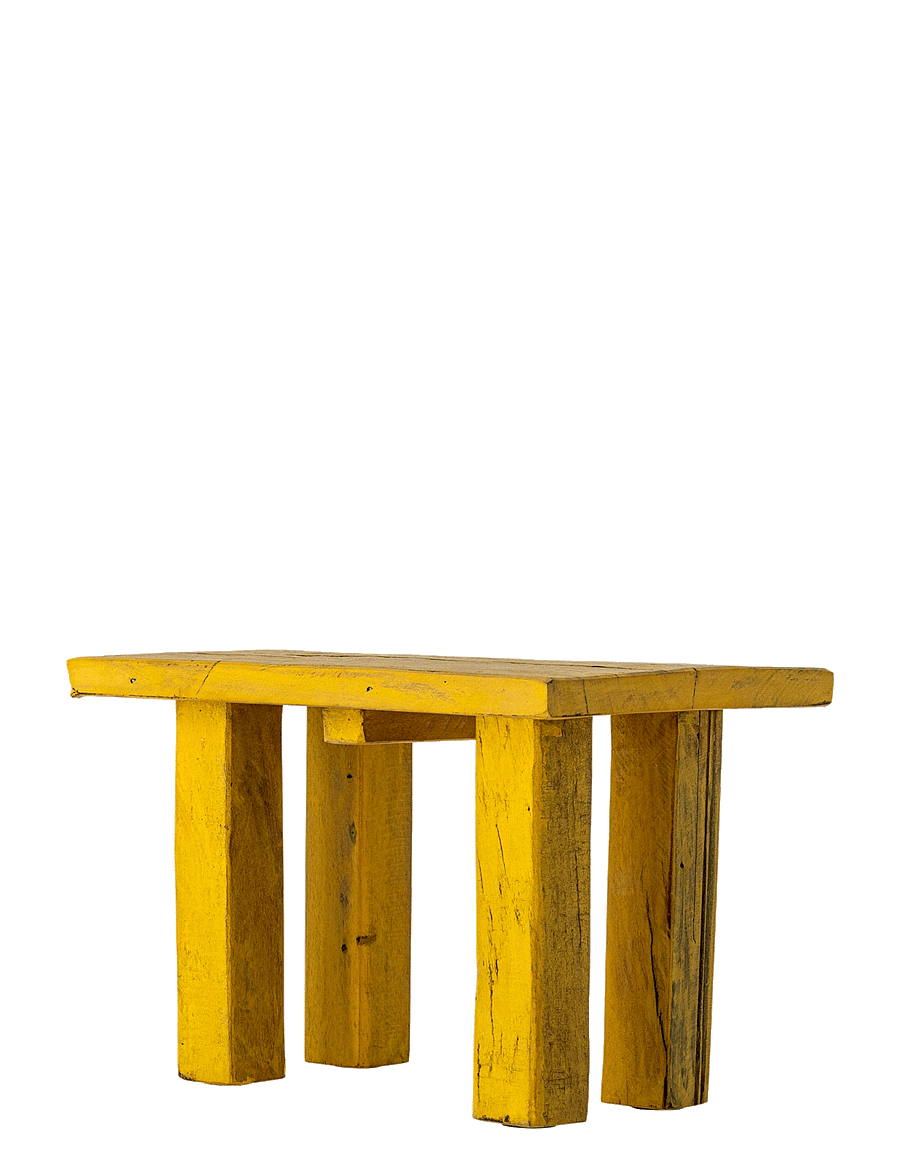 Bloomingville - Porir Pedestal - küljelauad ja väikesed lauad - yellow - 3