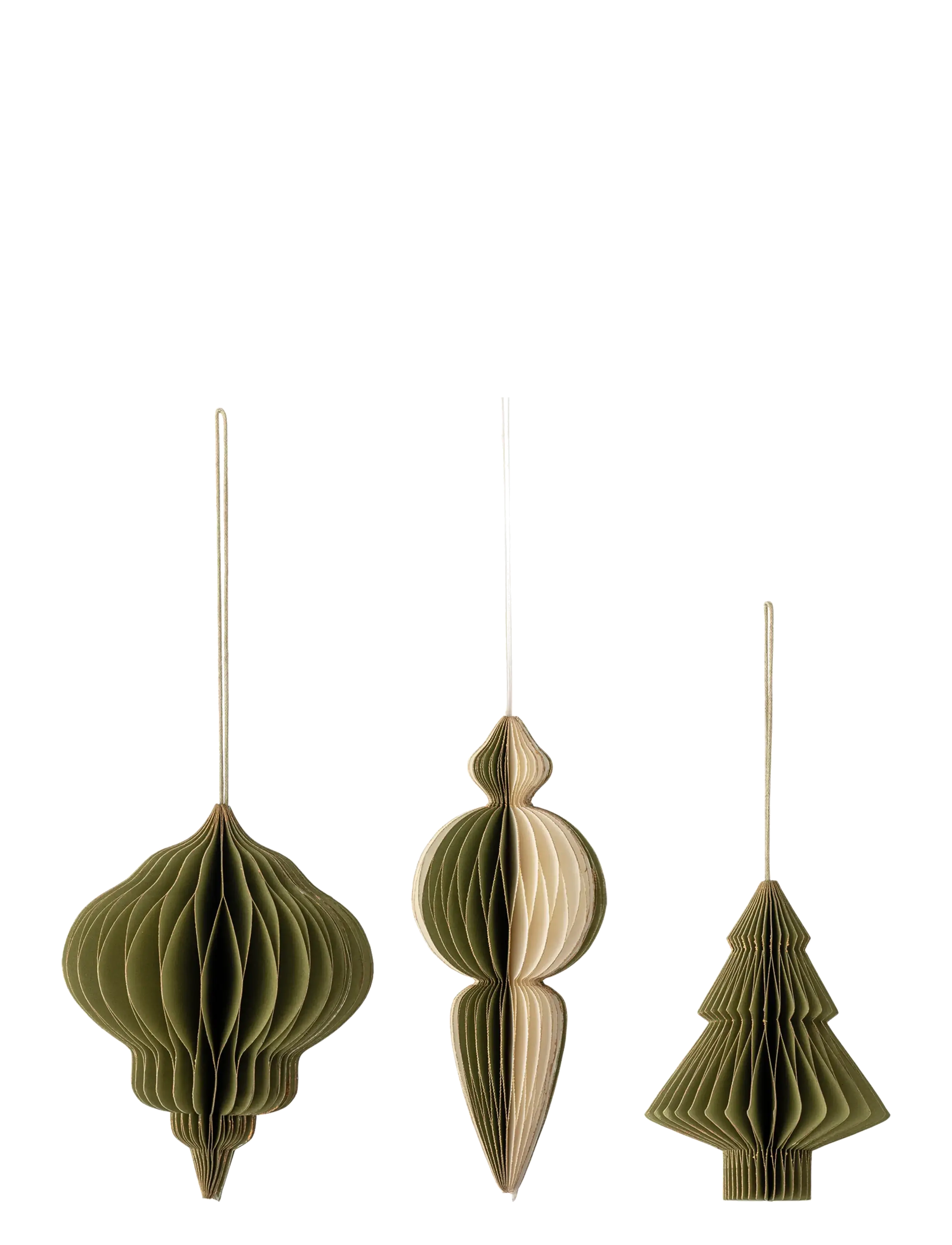 Bloomingville Tinkle Ornament - Christmas - GREEN / khaki/green