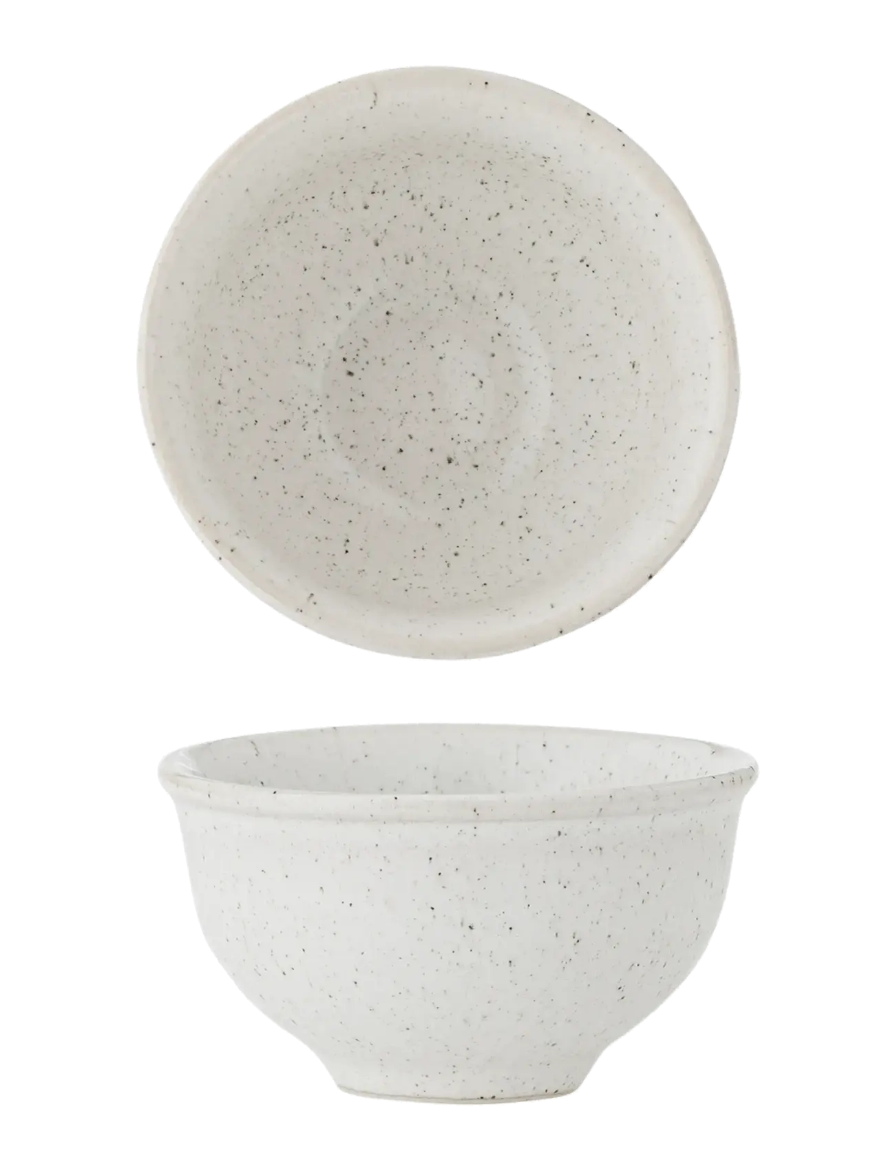 Bloomingville Addison Bowl, White, Stoneware, Serving Skål, Creme, Str: Ø 8 CM