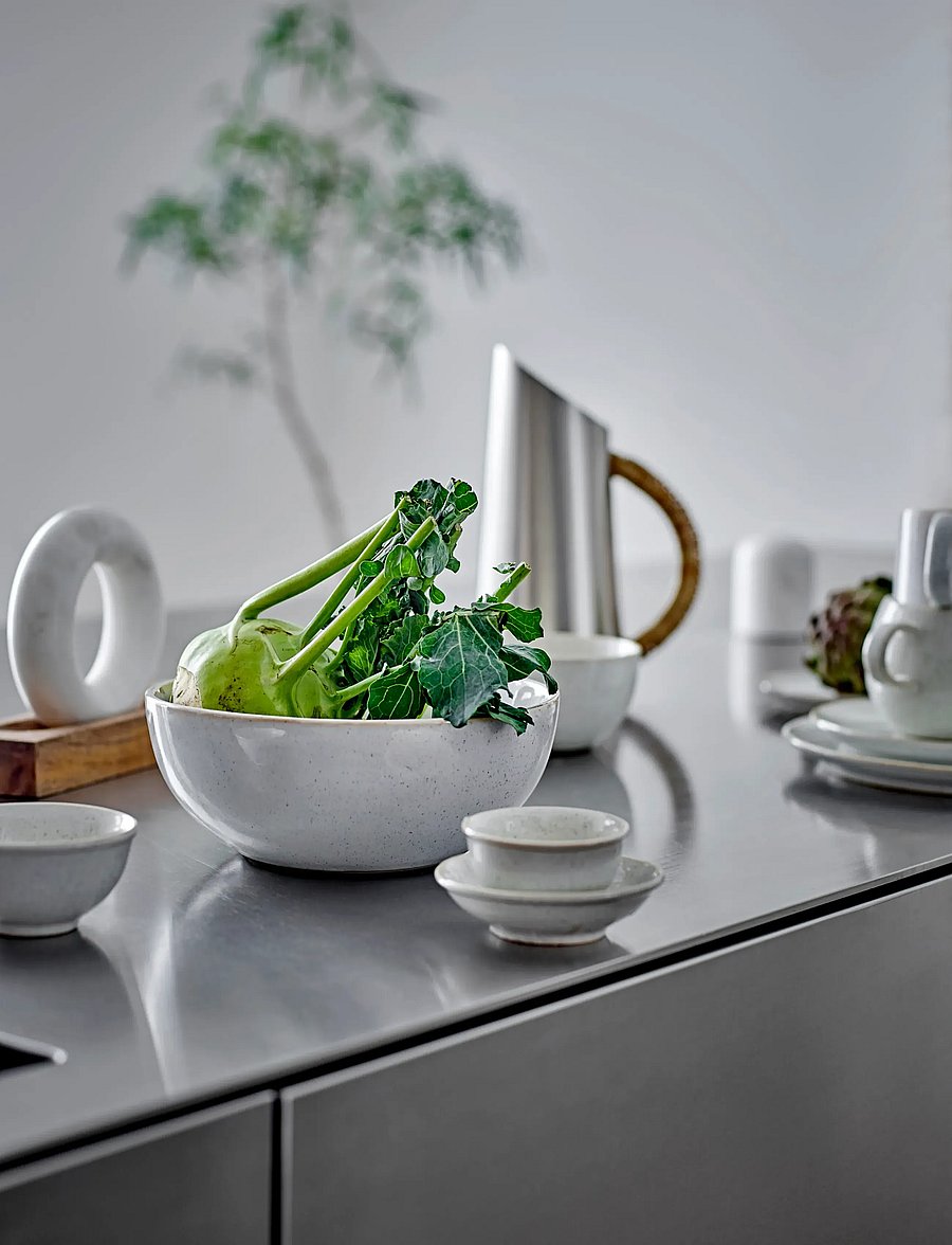 Bloomingville - Addison Bowl, White, Stoneware - servierschalen - white - 5