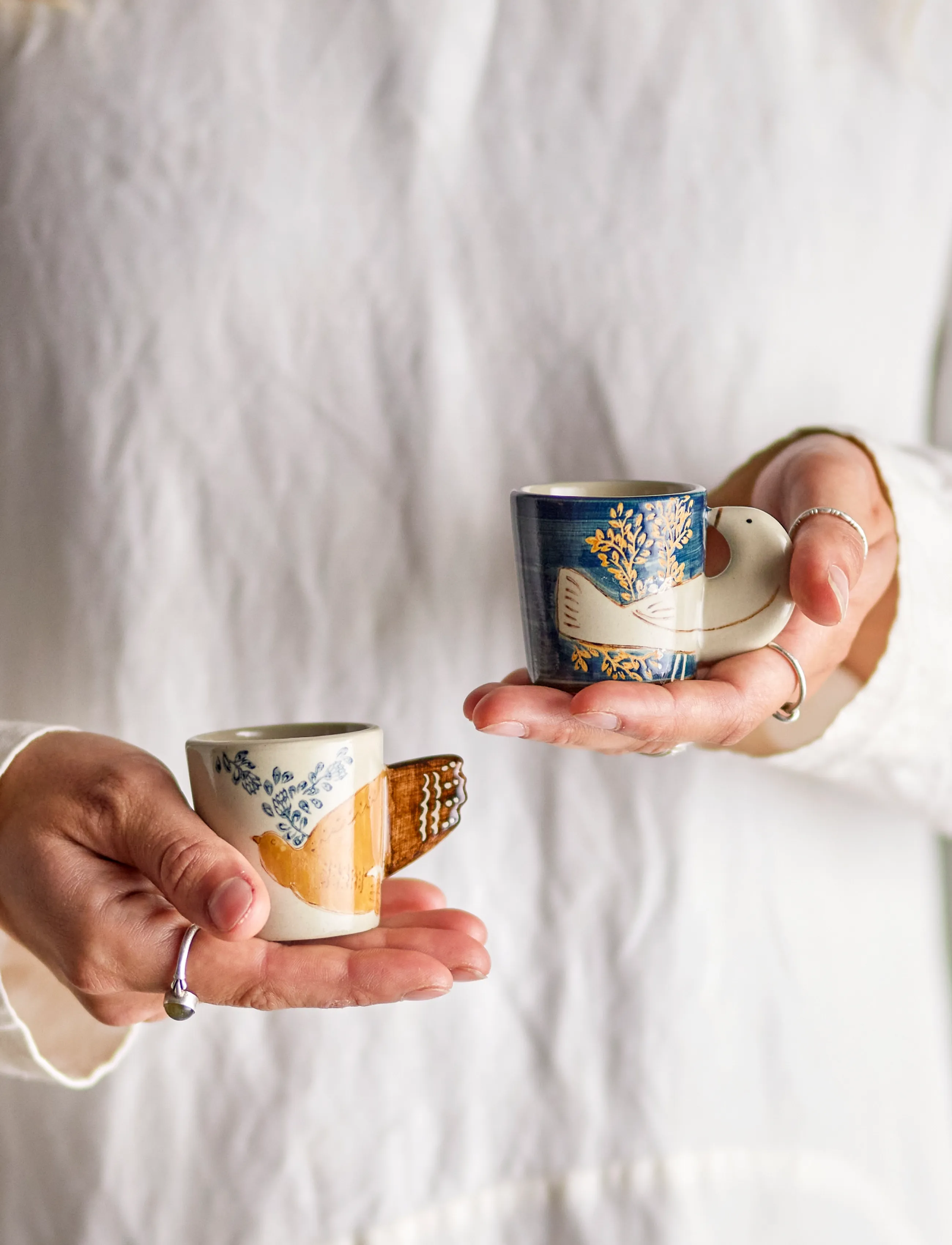 Bloomingville Hezha Espresso Cup, 55 ml, Multi/patterned, Kopper Og Krus > Espressokopper, Unisex