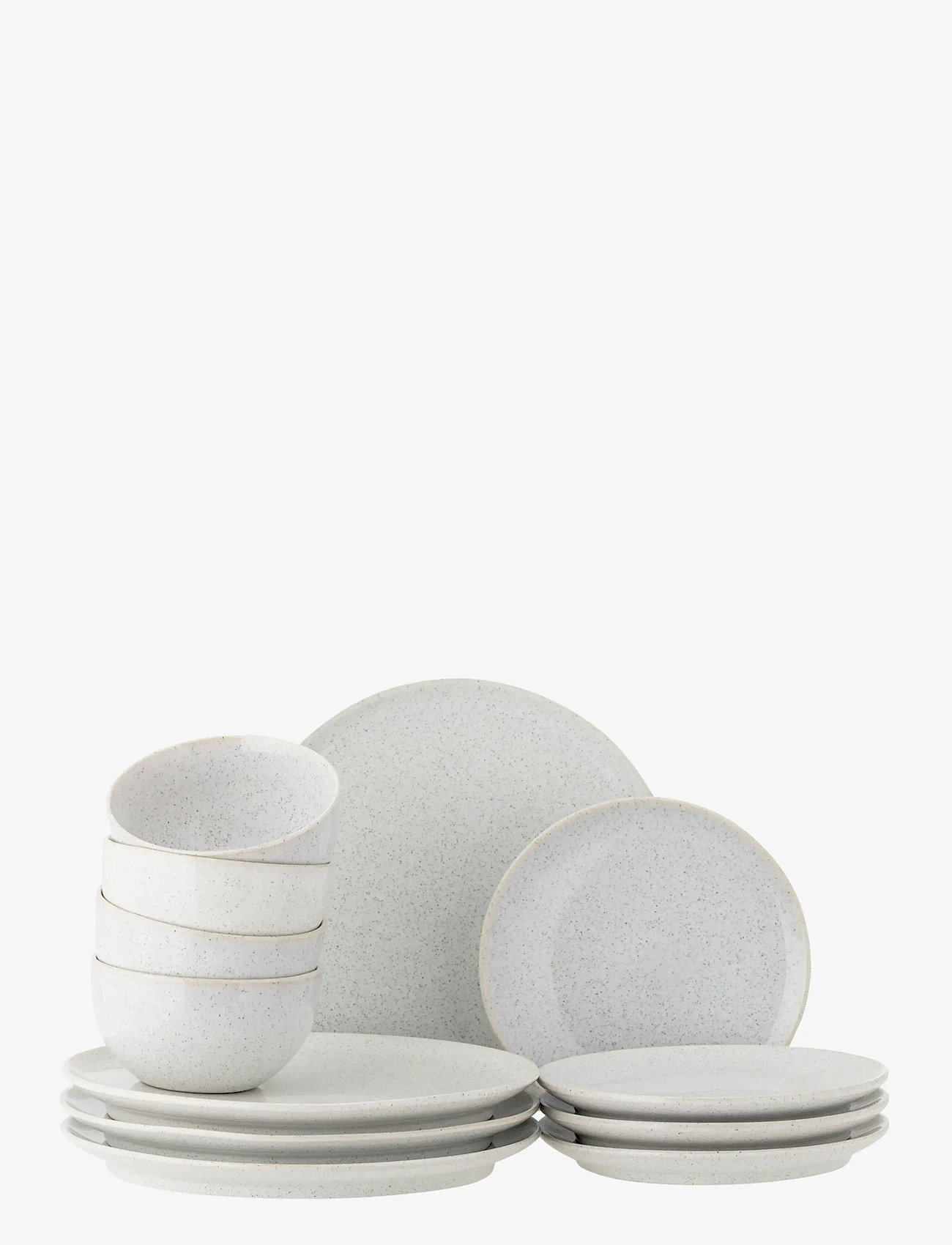 Bloomingville - Addison Dinnerware Set, White, Stoneware - servizai - white - 0