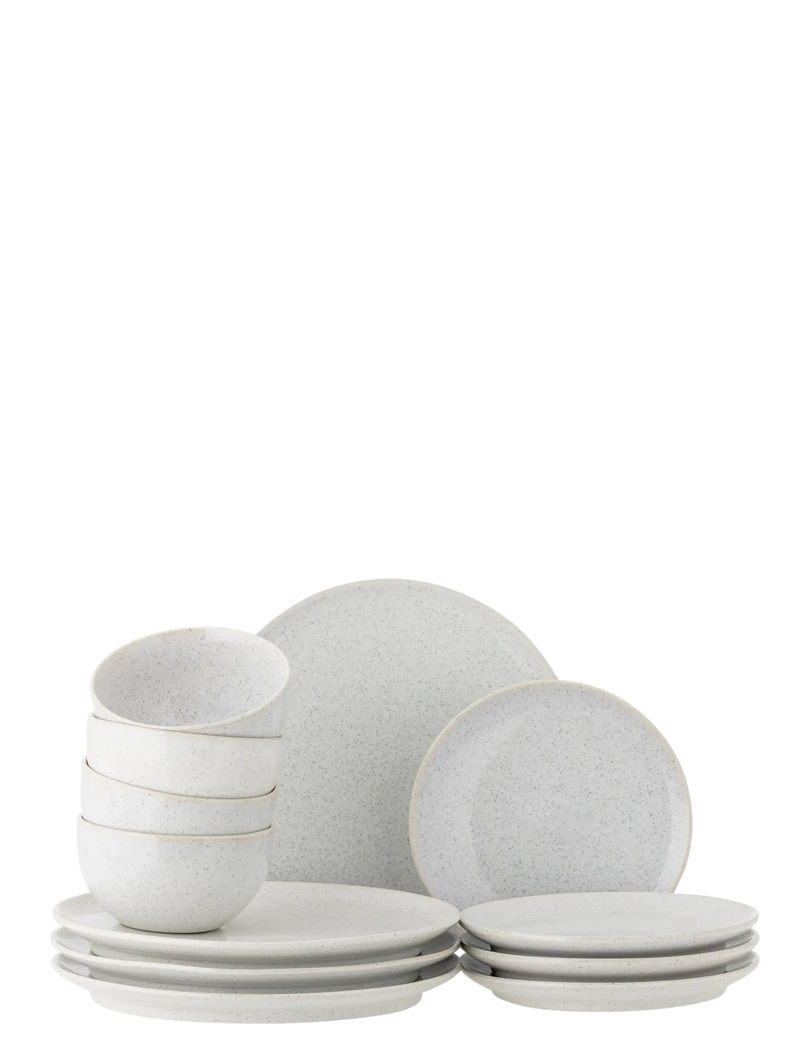 Bloomingville Addison Dinnerware Set, White, Stoneware - Kinkekomplektid - WHITE / white