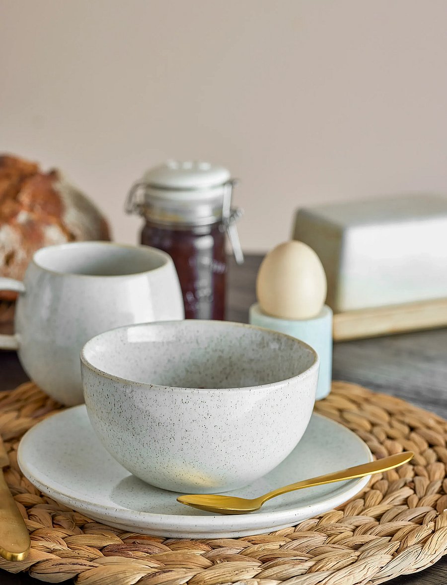 Bloomingville - Addison Dinnerware Set, White, Stoneware - geschirrsets & geschirrservice - white - 0