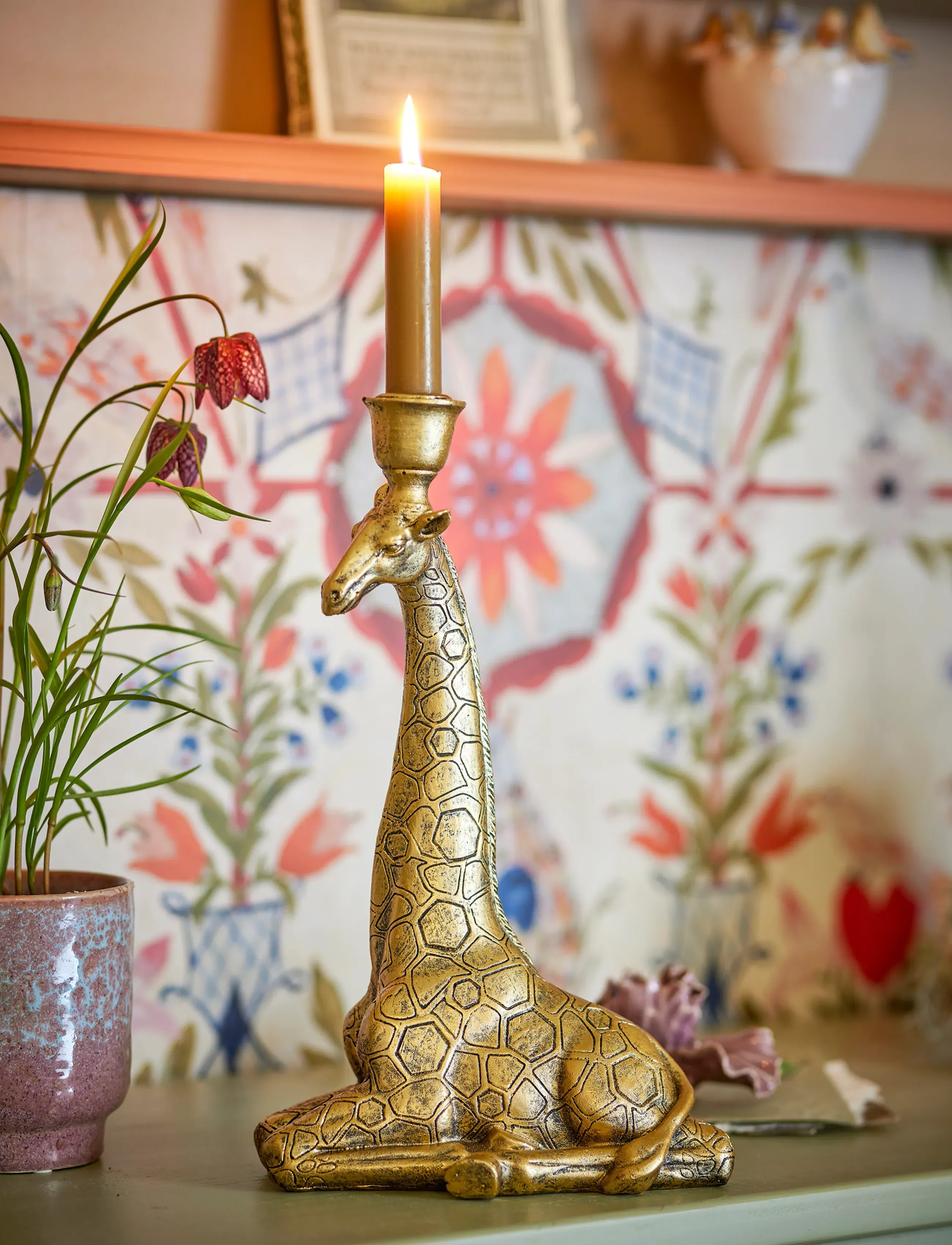 Bloomingville - Twiga Candle Holder - gold - 3