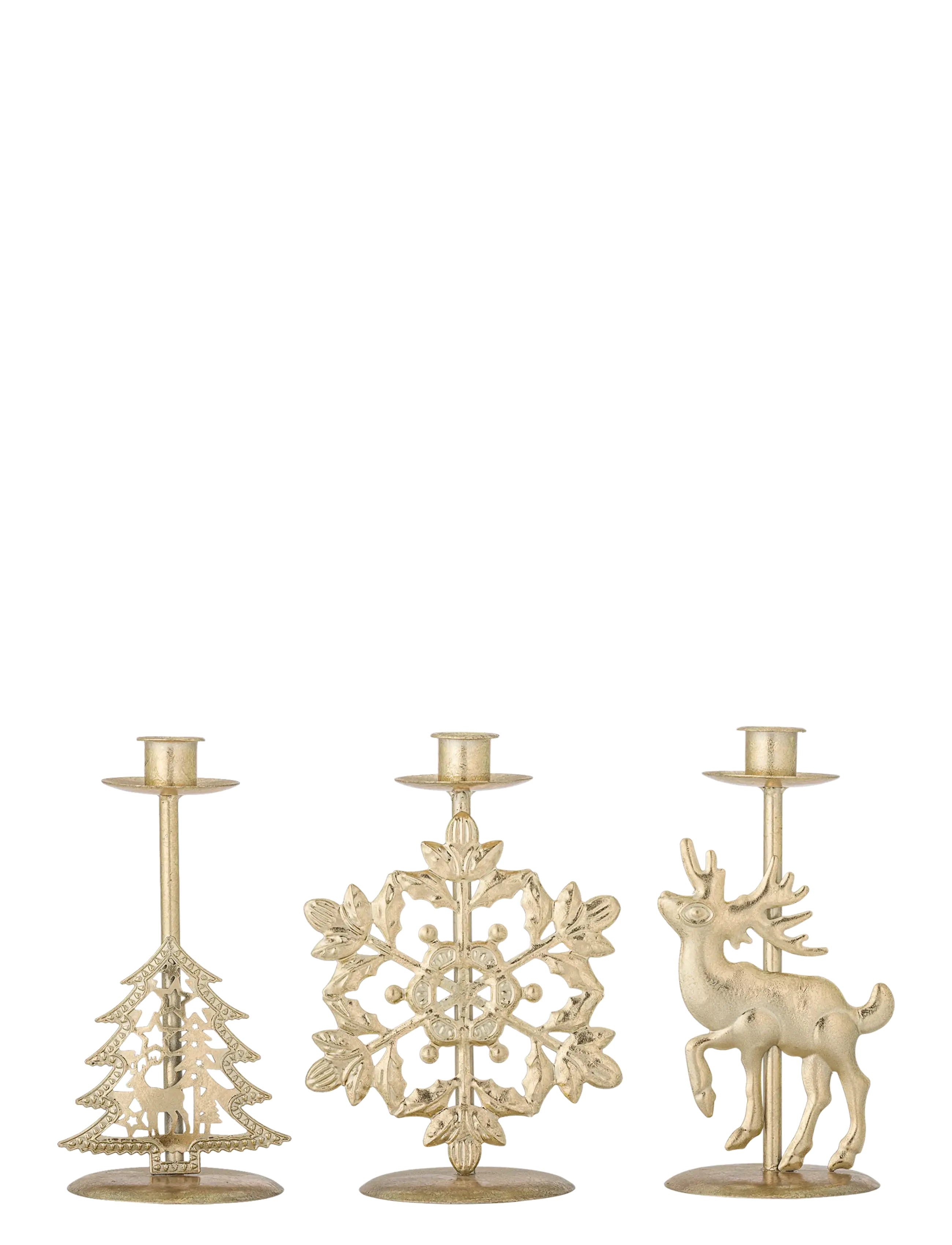 Bloomingville Sauda Candle Holder - Christmas - GOLD / gold