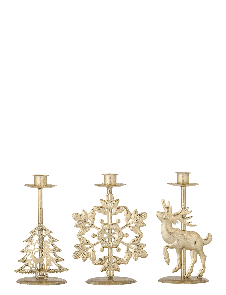 Bloomingville - Sauda Candle Holder - die niedrigsten preise - gold - 0