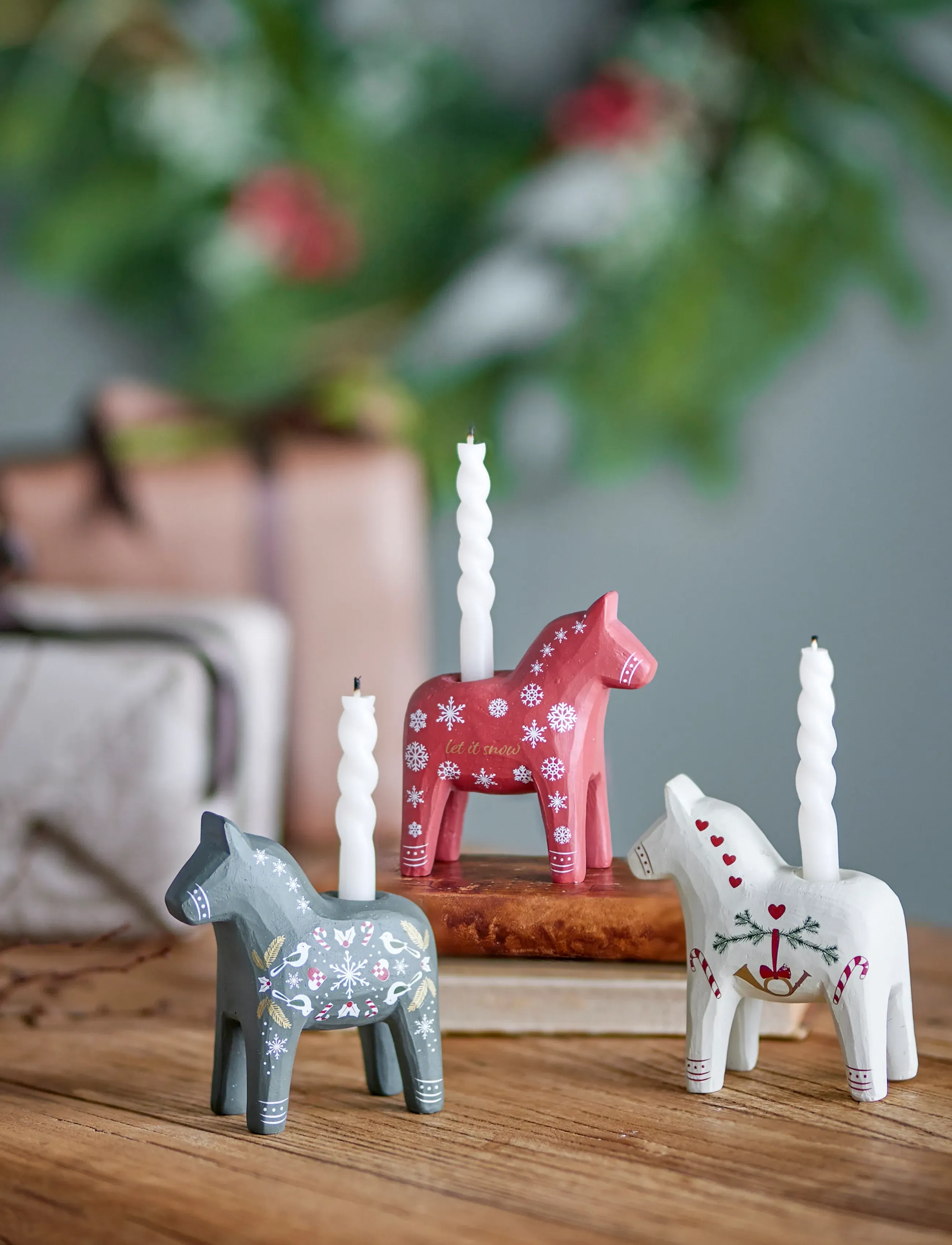 Bloomingville - Siffer Candle Holder - red - 4