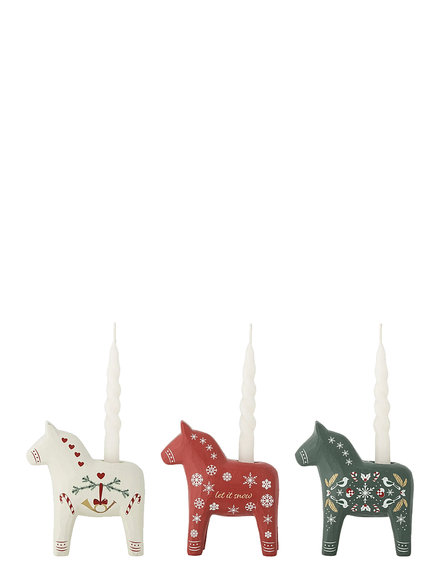 Bloomingville - Siffer Candle Holder - red - 3