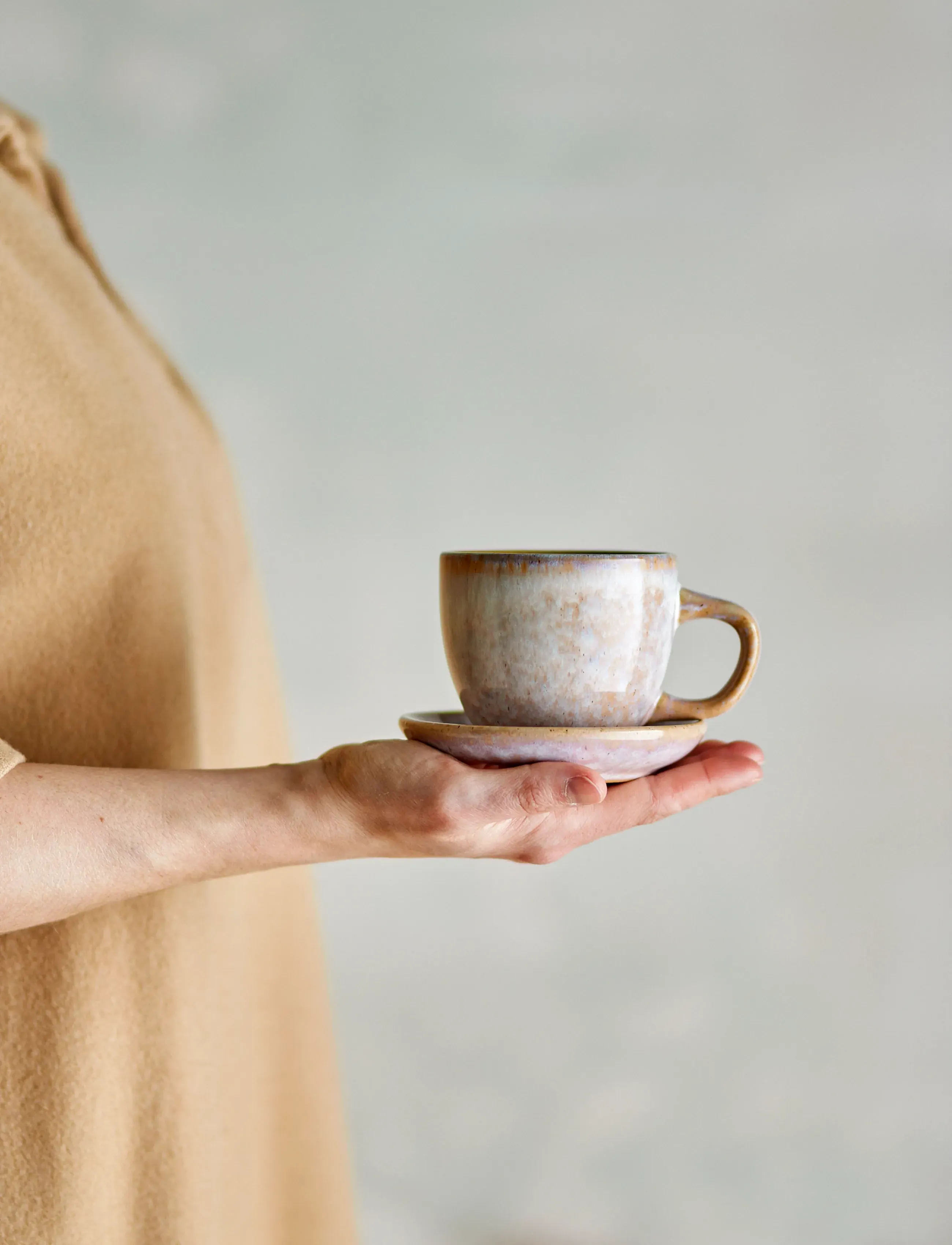 Bloomingville - Brenta Cup w/Saucer - kohvitassid - rose - 0