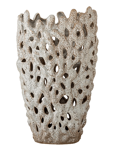 Bloomingville Eunice Deco Vase - Vases - WHITE / white