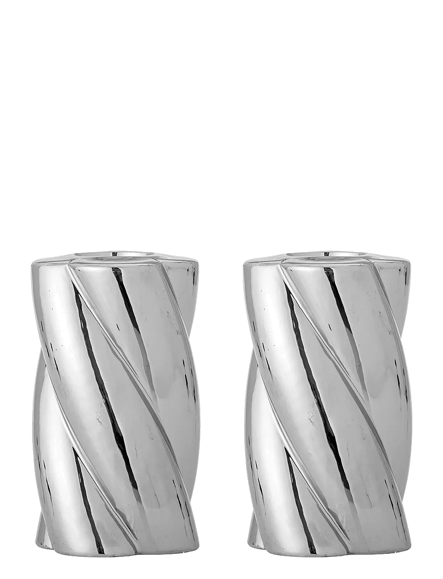 Bloomingville - Silvia Candle Holder - die niedrigsten preise - silver - 0