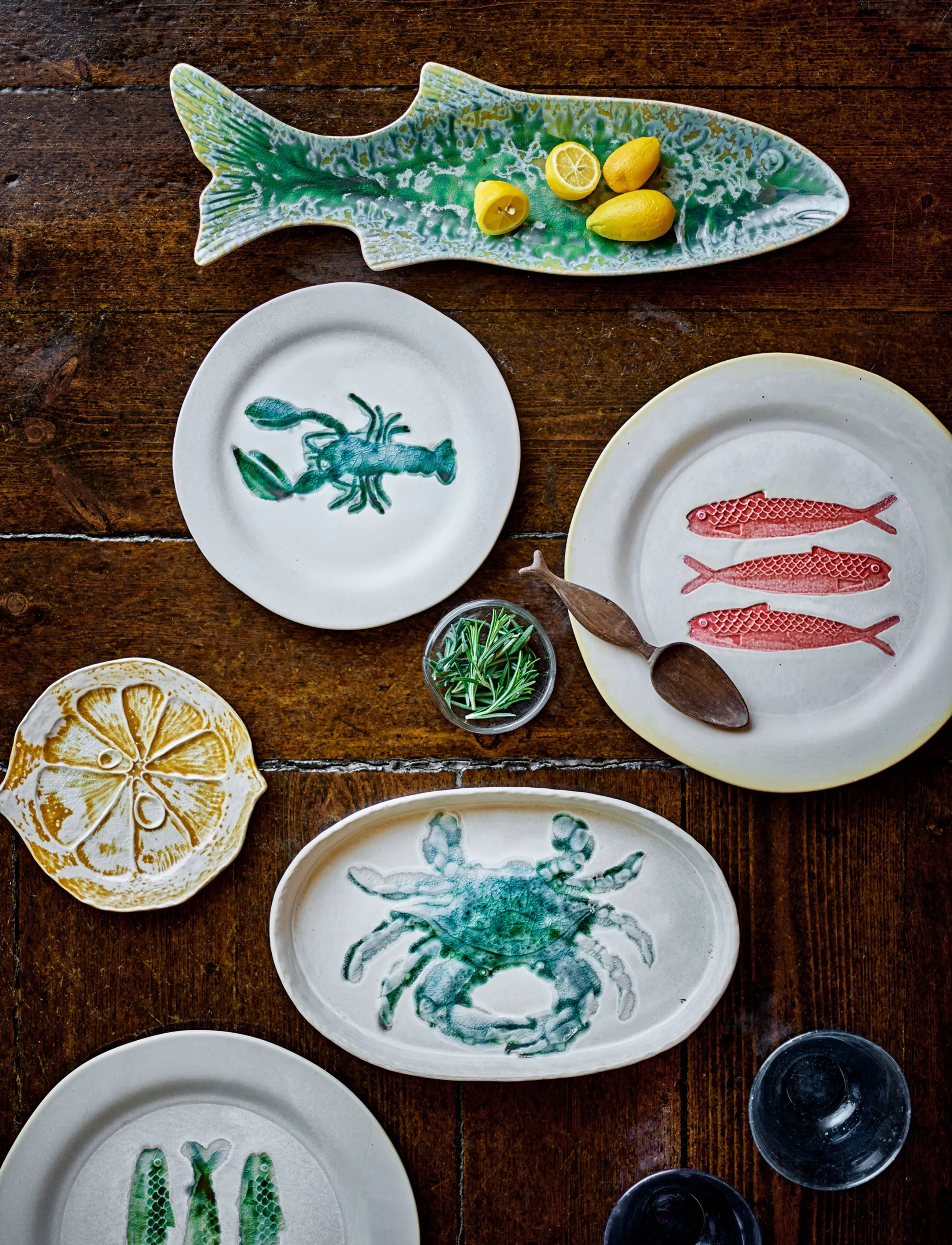 Bloomingville Hadden Plate, Ø 27 cm, Plates, Grün - Small Homeware