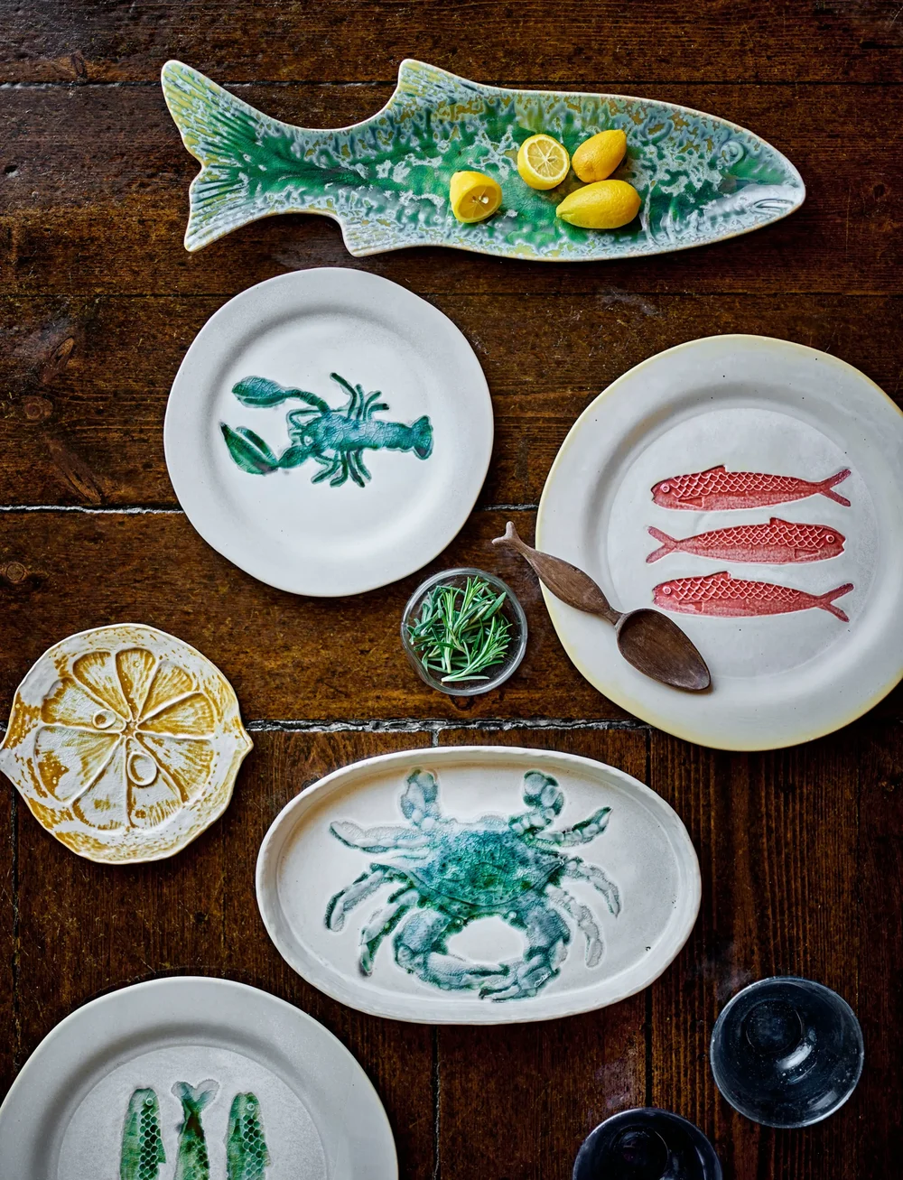 Bloomingville - Hadden Plate - osta hinna alusel - green - 2