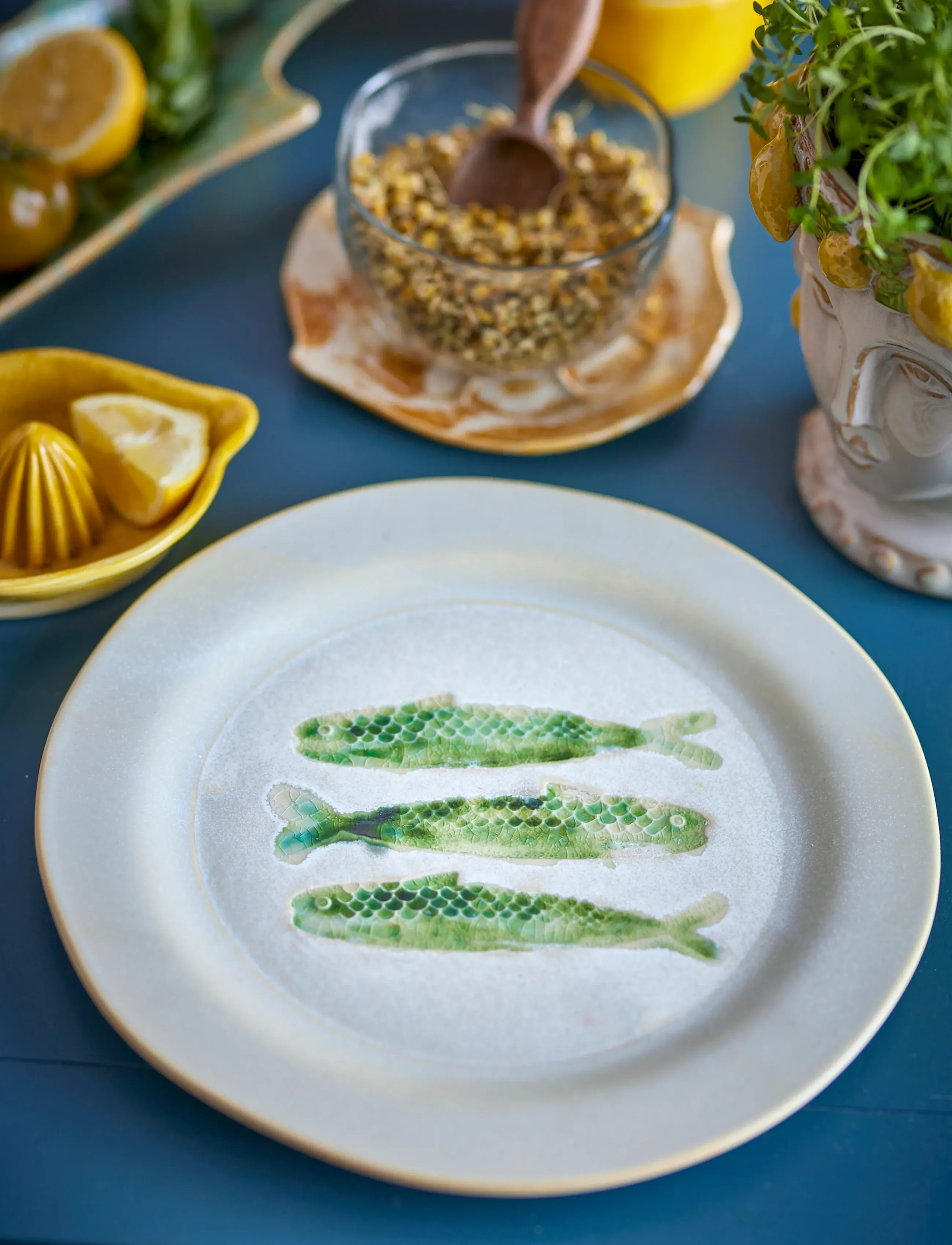 Bloomingville - Hadden Plate - asietter - green - 3