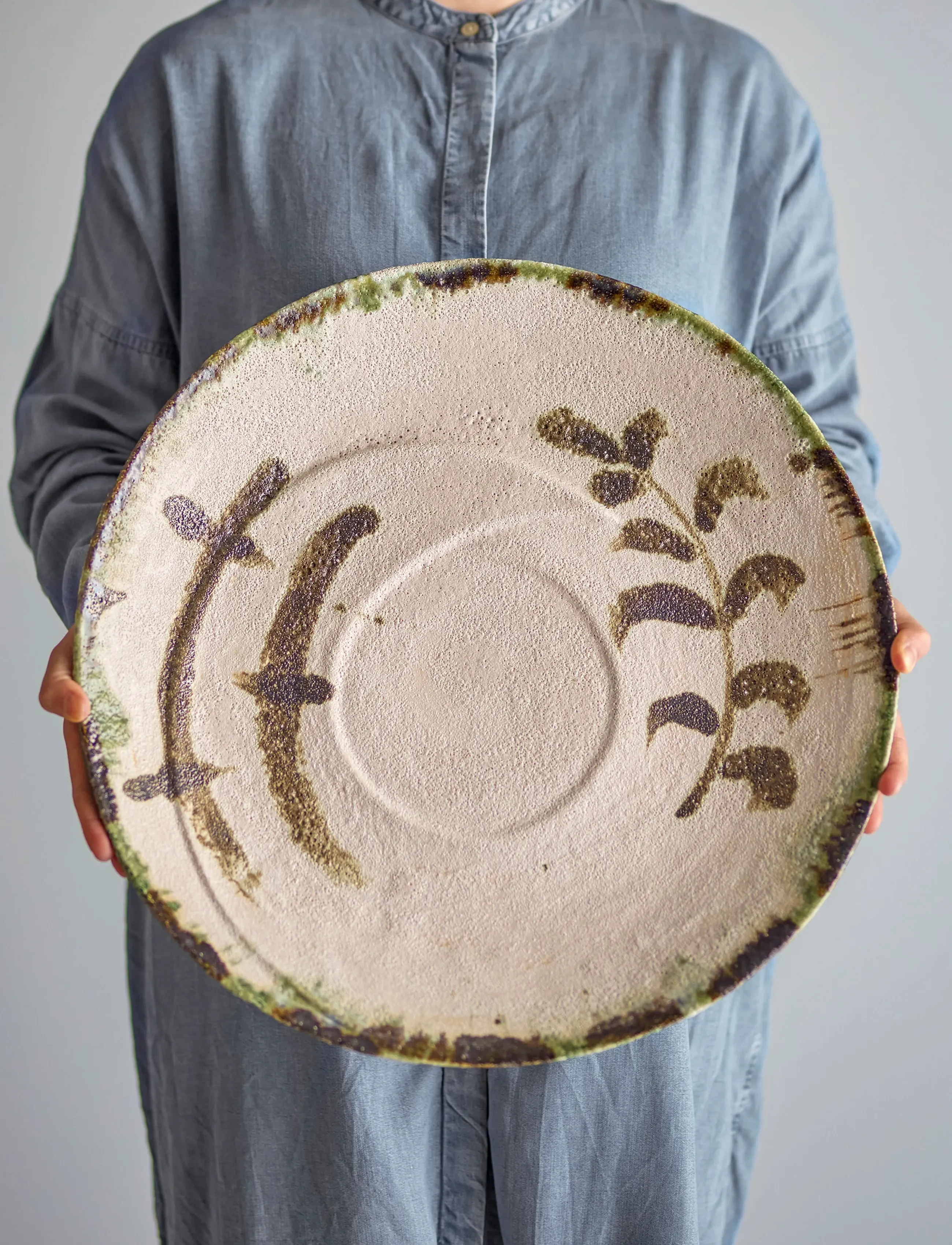 Bloomingville Hadyn Tray, Ø 44 cm, Decoration, Creme - Decorative Platters, Homeware