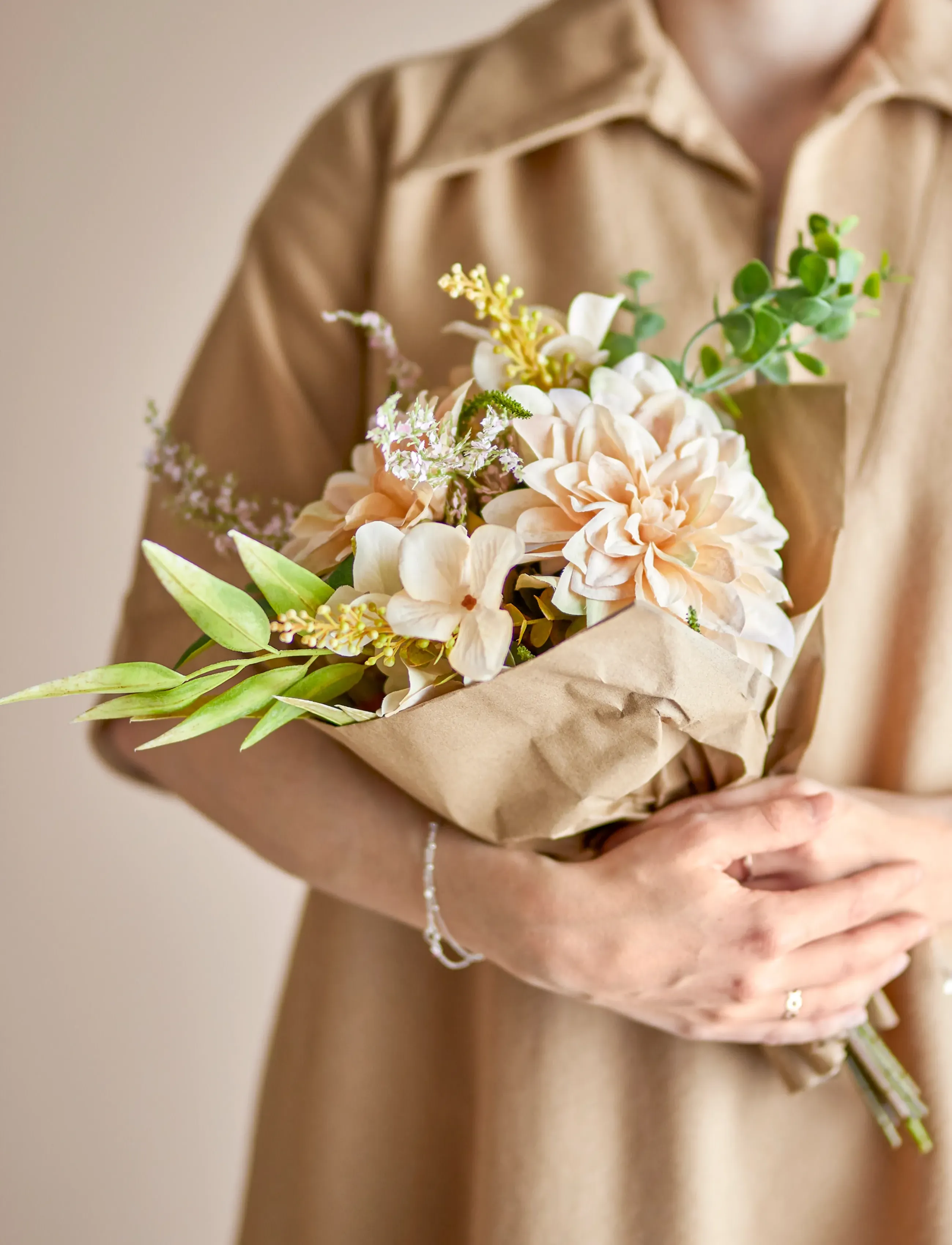 Bloomingville Glow Bouquet, H46 cm, Decoration, Creme - Dried & Fake Flowers, Homeware