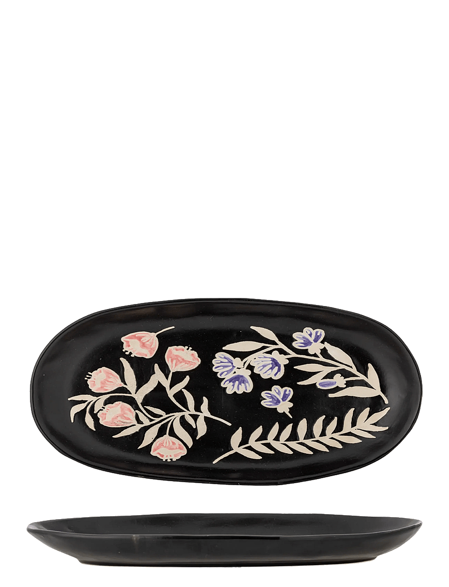 Bloomingville - Amberly Serving Tray - vaagnad ja roogade serveerimisalused - black - 0