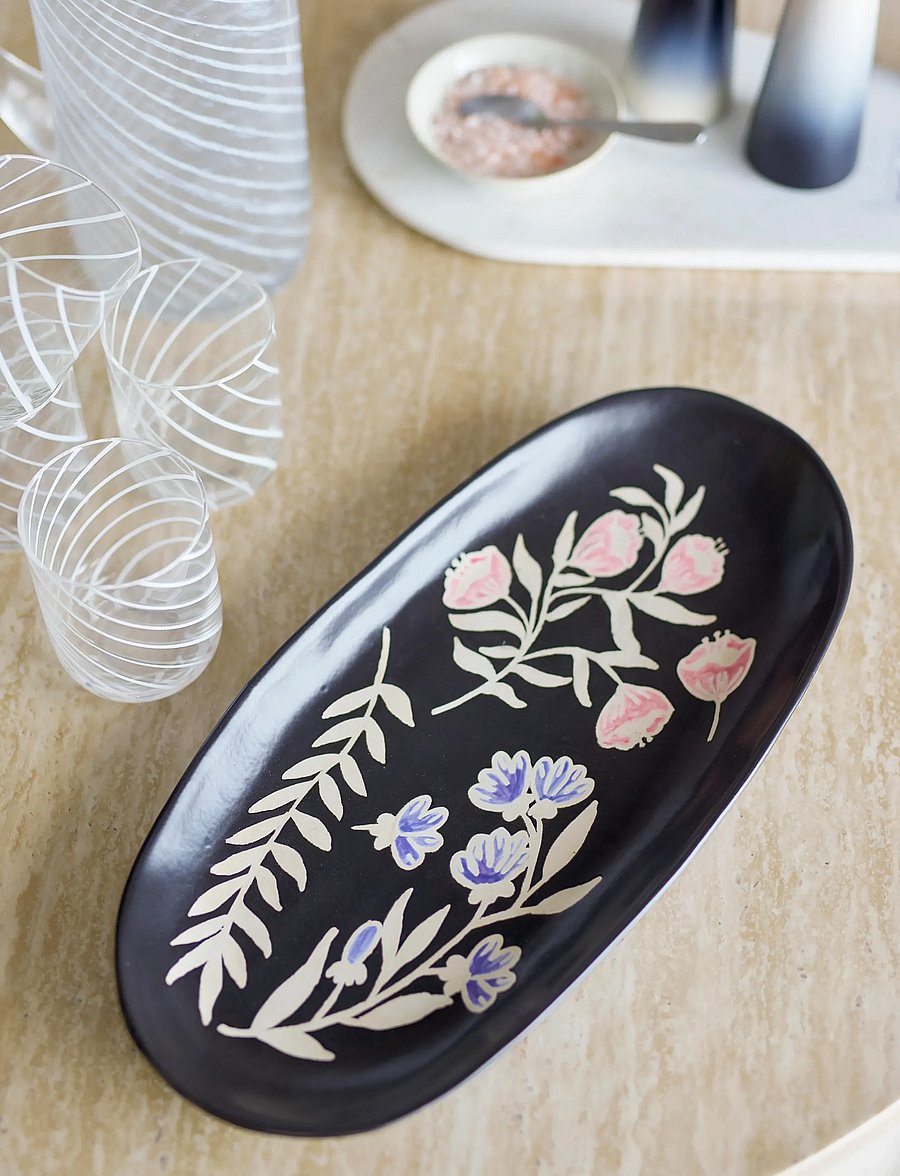 Bloomingville - Amberly Serving Tray - vaagnad ja roogade serveerimisalused - black - 3