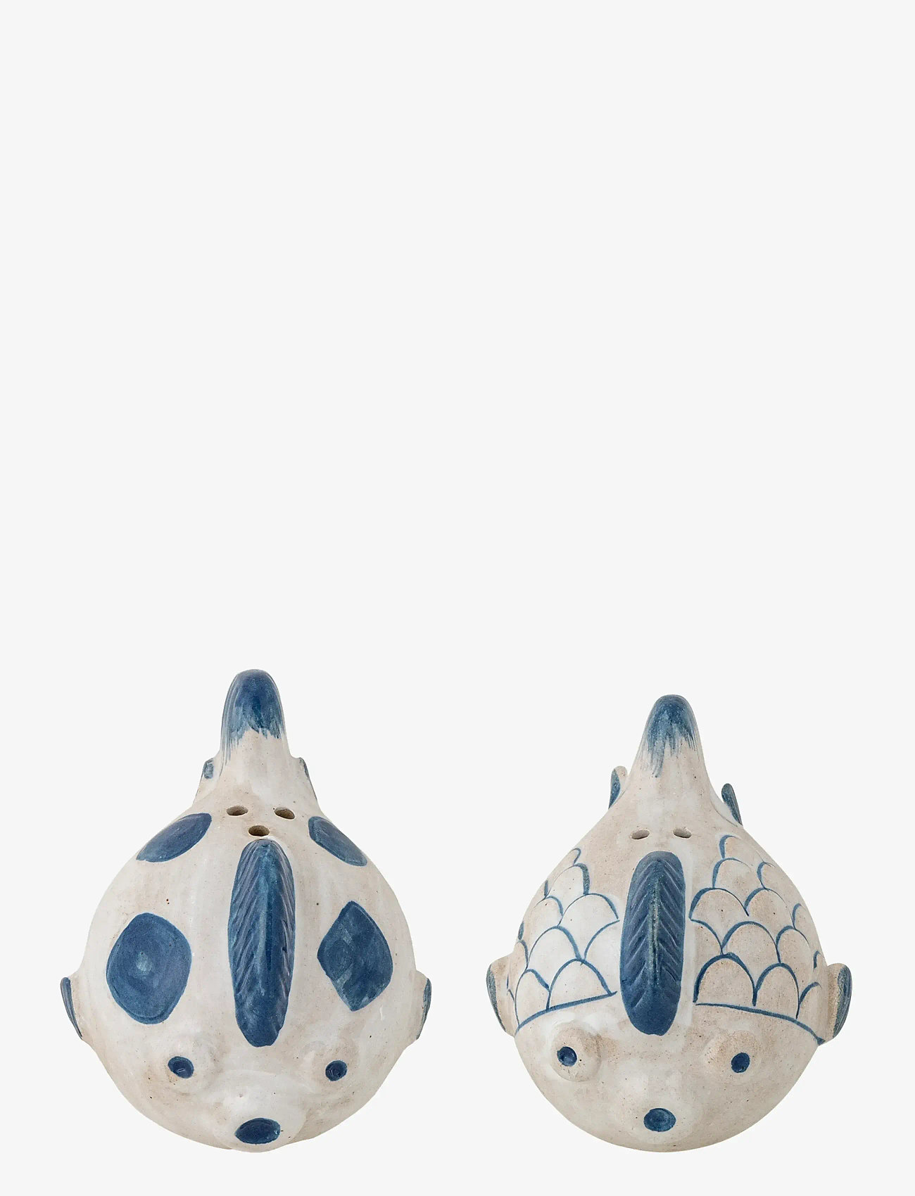 Bloomingville - Fugu Salt & Pepper Shaker Set - salt & peberkværne - blue - 1