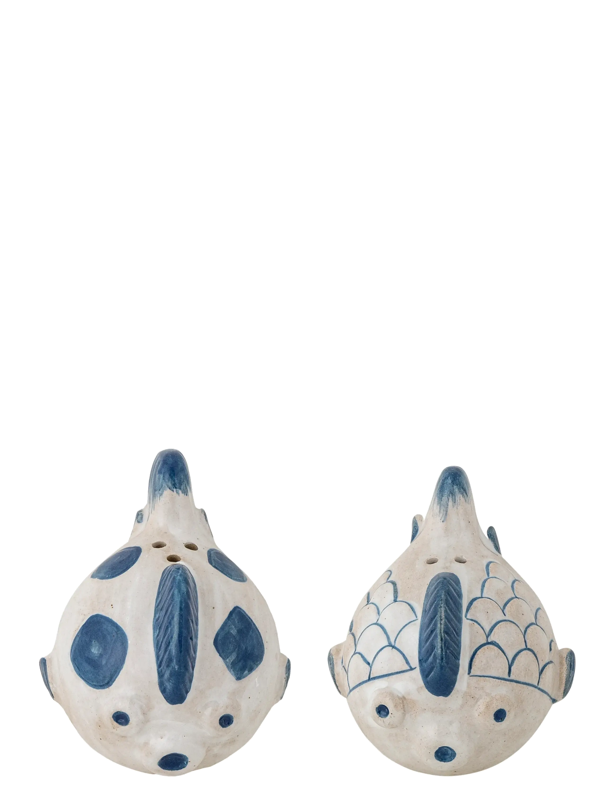 Bloomingville - Fugu Salt & Pepper Shaker Set - salt & pepper grinders - blue - 2