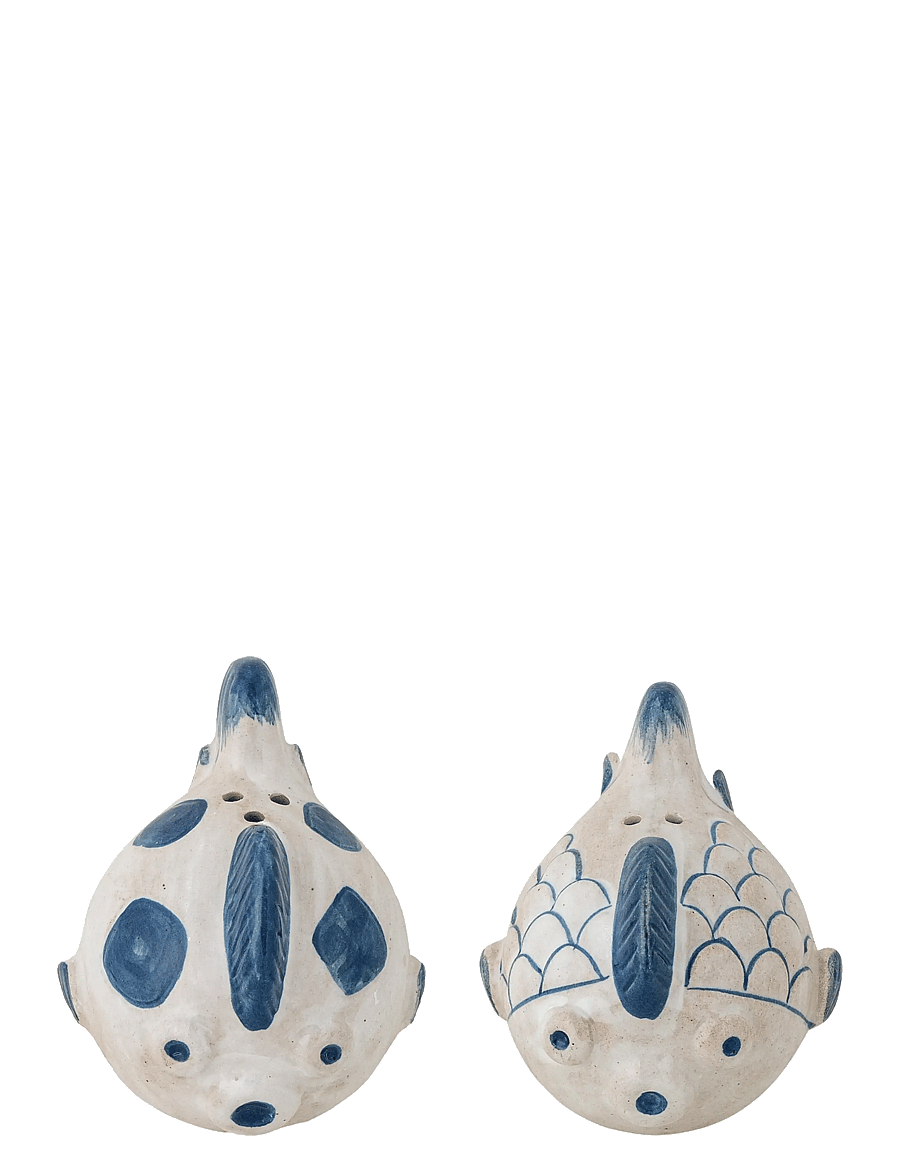 Bloomingville - Fugu Salt & Pepper Shaker Set - salz- & pfefferstreuer - blue - 2