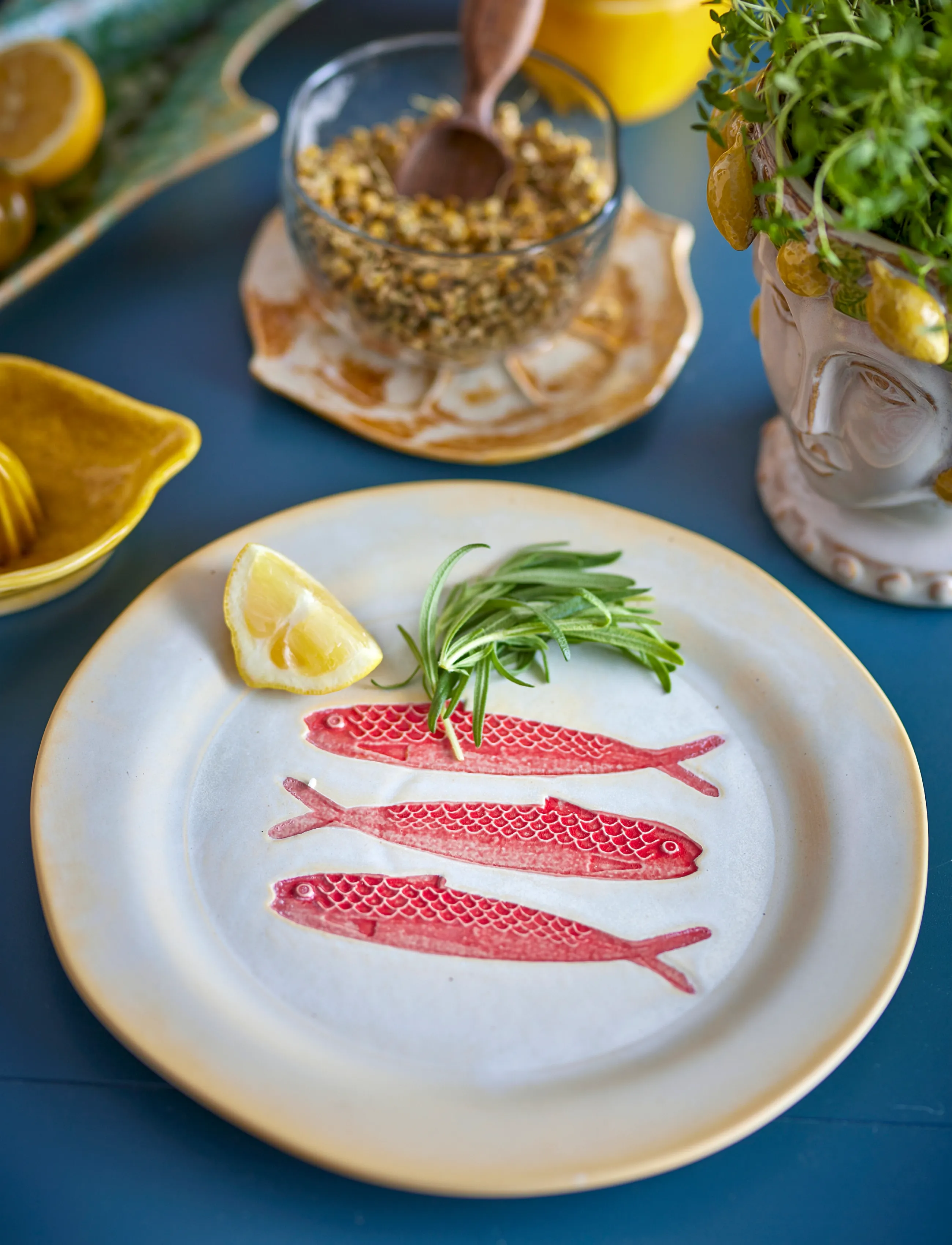 Bloomingville Hadden Plate, Ø 27.5 cm, Plates, Creme - Dinner Homeware