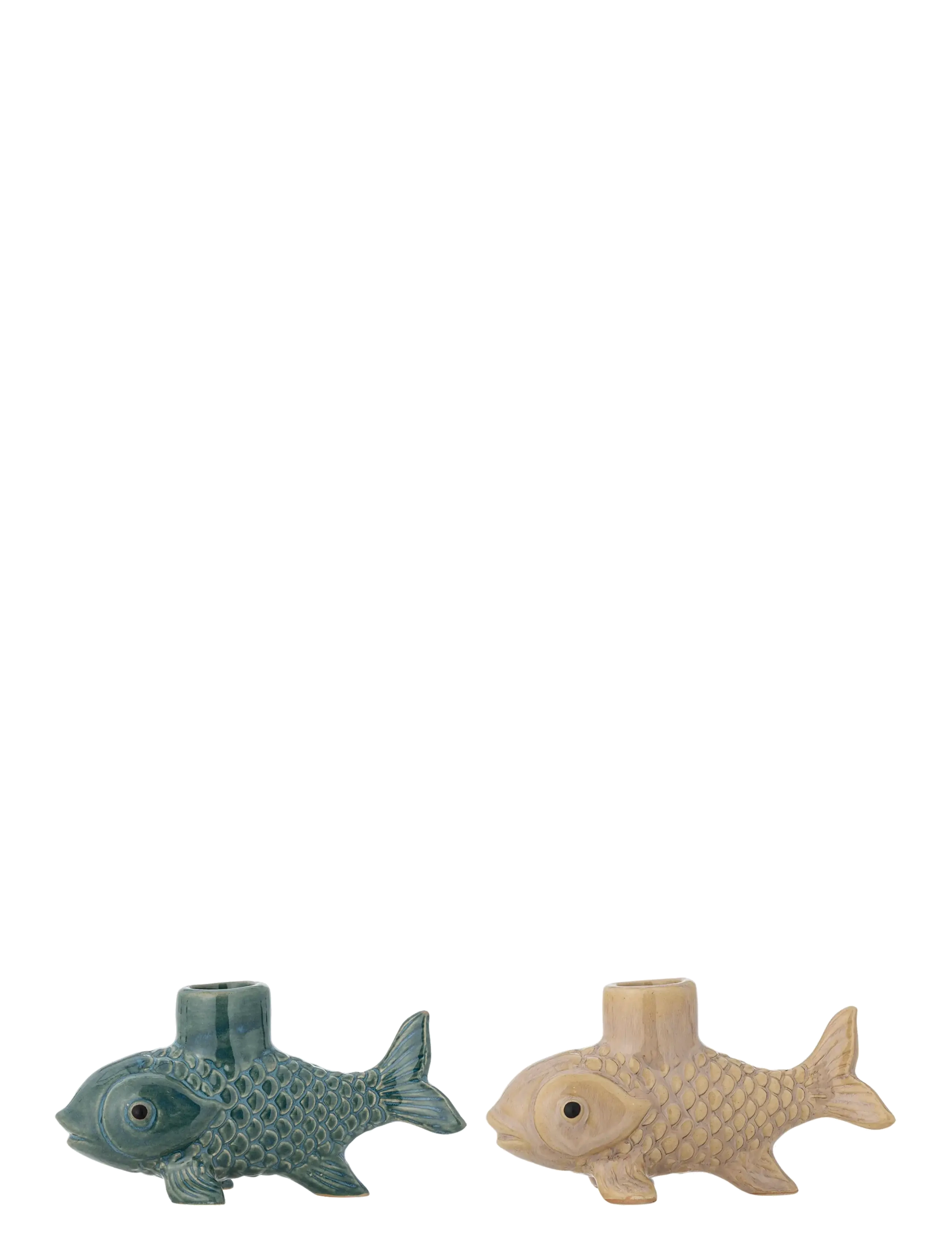 Bloomingville Burne Candle Holder - Candle holders & Candlesticks - GREEN / multi