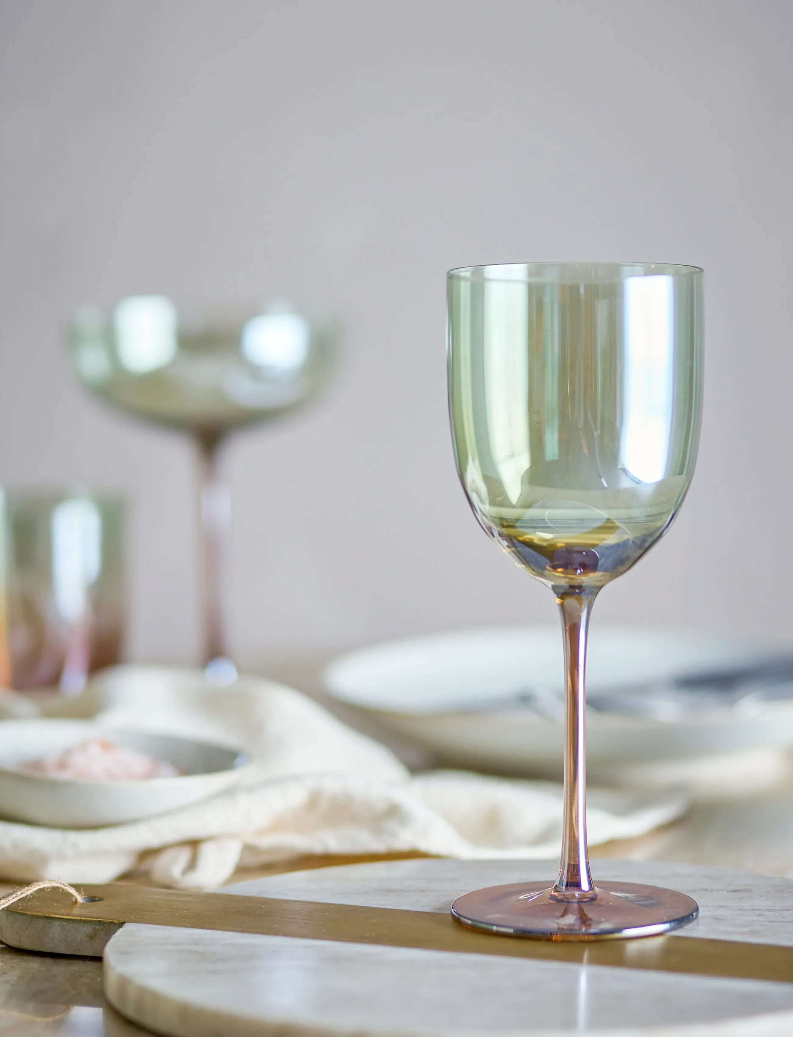 Bloomingville - Aston Wine Glass - champagneglas - bronze - 2