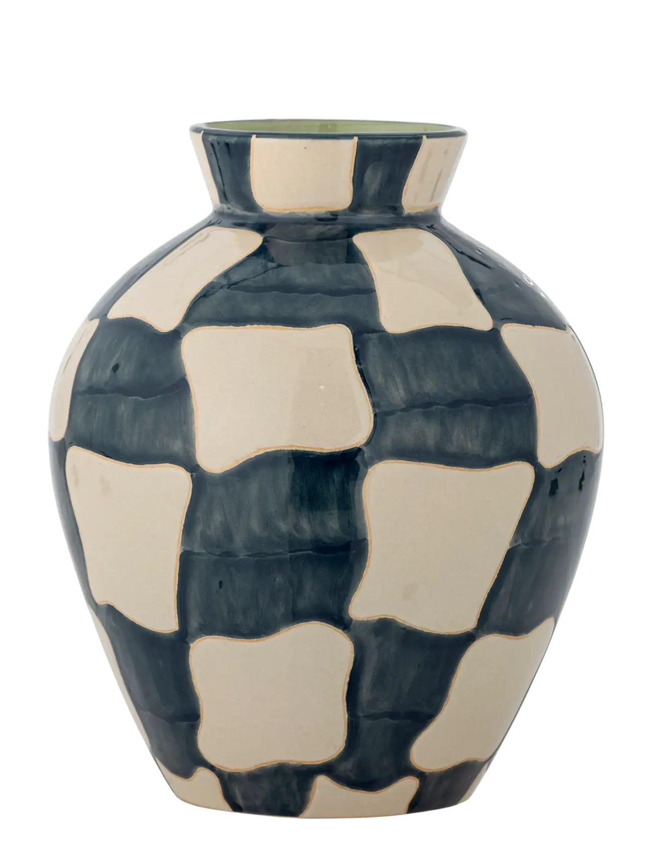 BLOOMINGVILLE Check Vase Blau - Ø 20 CM - Unisex