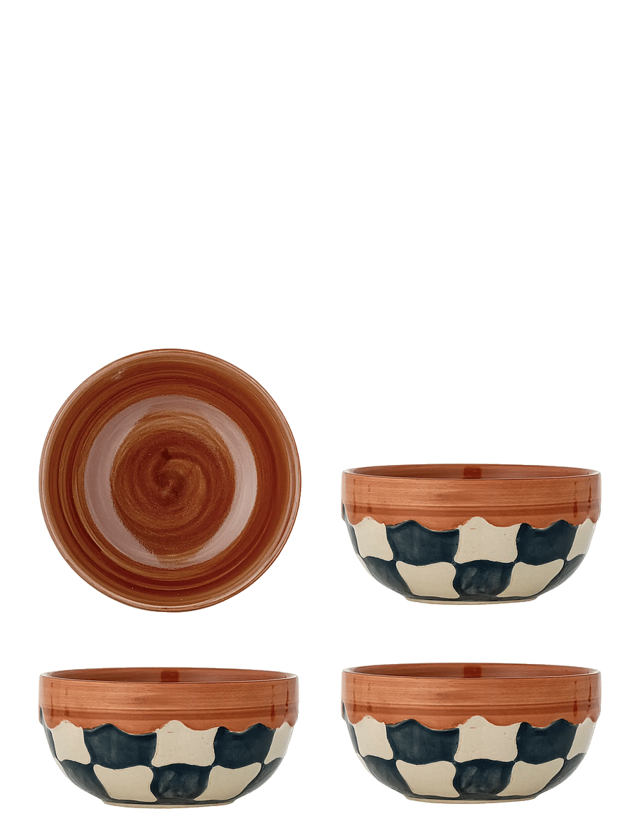 Bloomingville - Check Bowl - hommikusöögikausid - blue - 0
