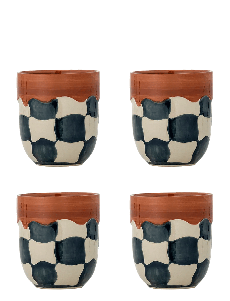 Bloomingville - Check Cup - teetassen - blue - 1