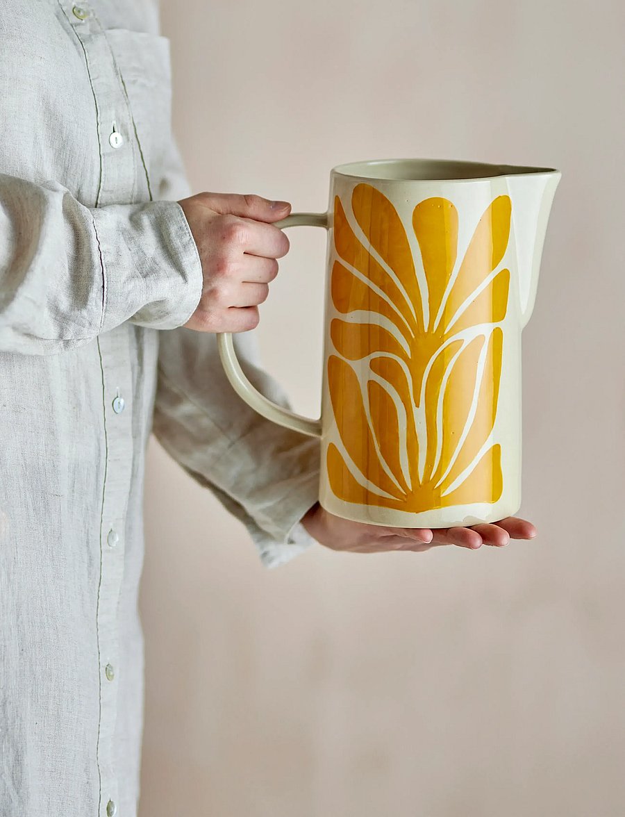 Bloomingville - Fauni Jug - wasserkaraffen - yellow - 5