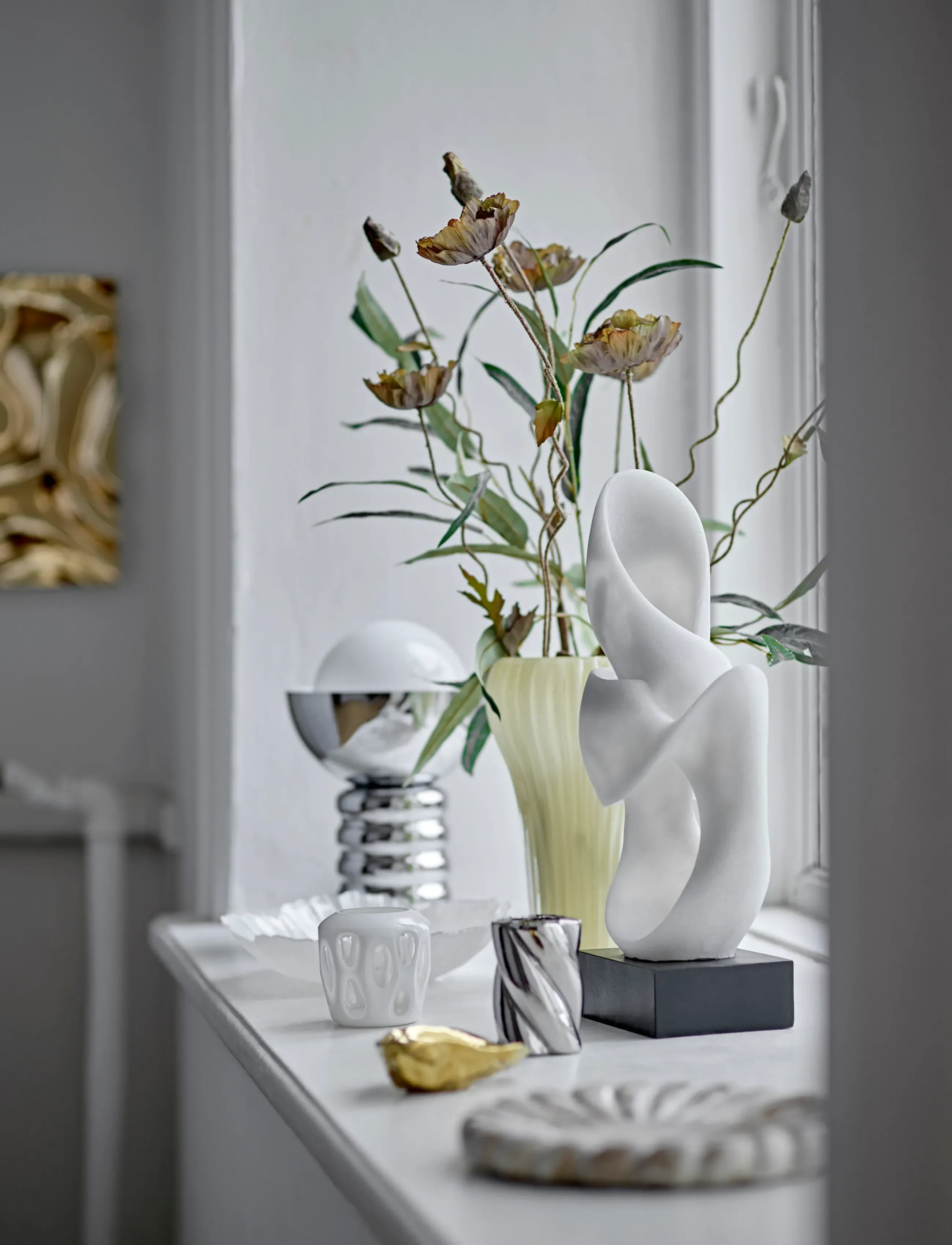 Bloomingville Averie Vase, Ø 17 cm, Yellow, Vases > Other Vases, Unisex