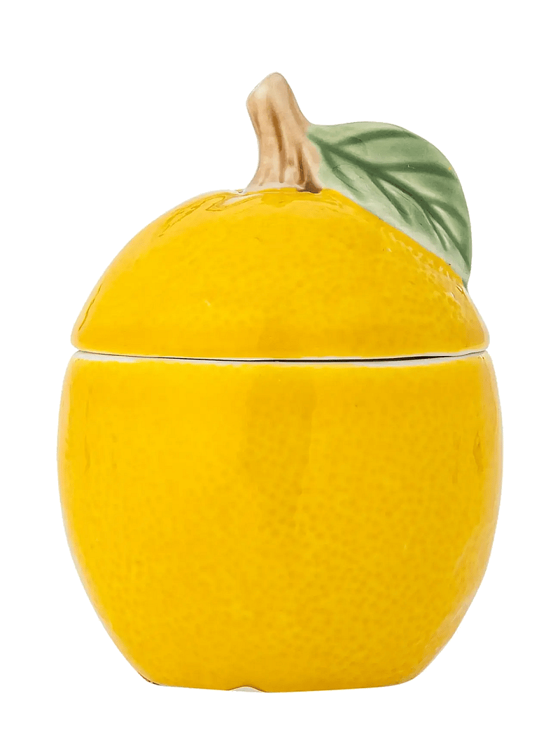 Bloomingville - Limone Jar w/Lid - kitchen jars - yellow - 1