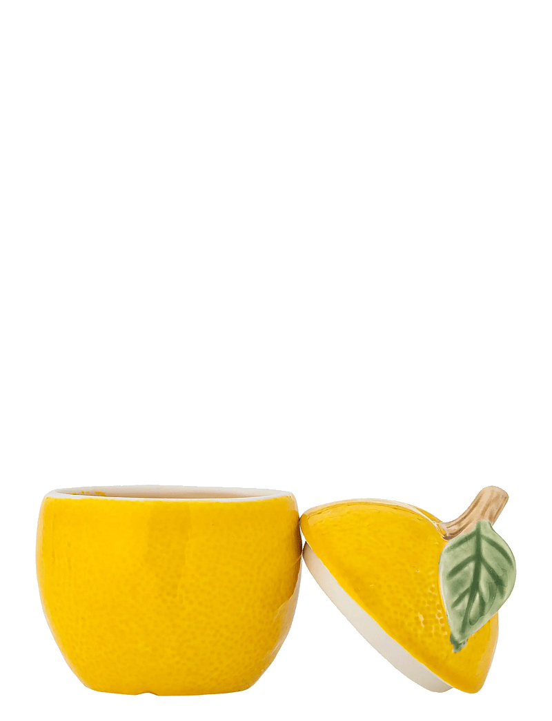 Bloomingville - Limone Jar w/Lid - kitchen jars - yellow - 2