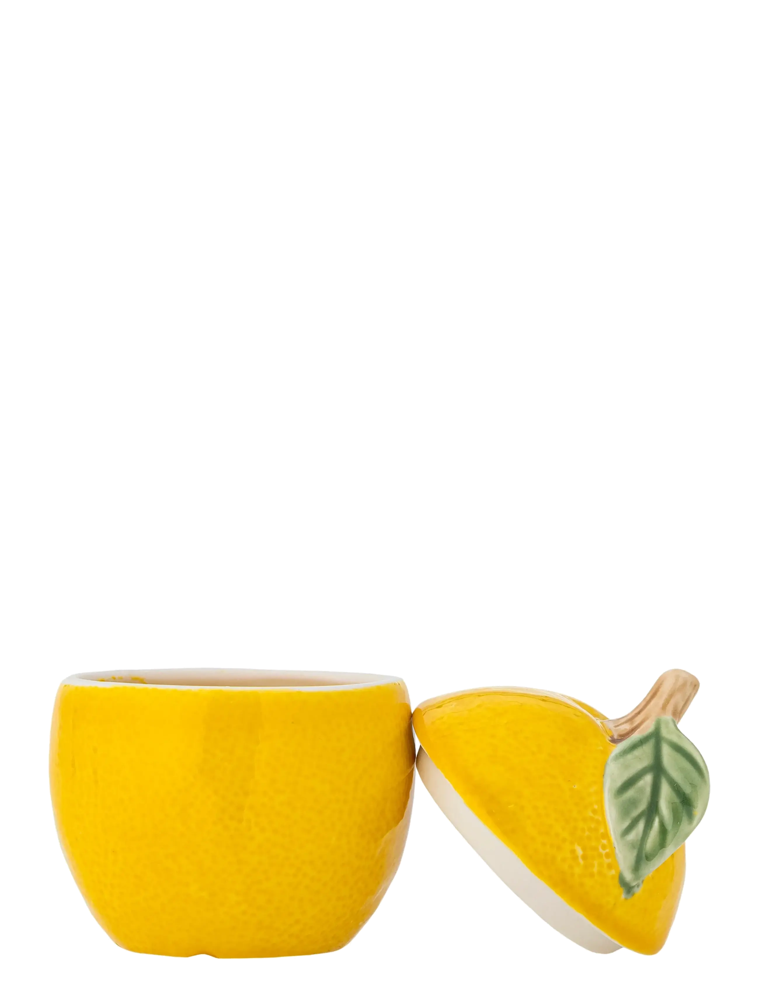 Bloomingville - Limone Jar w/Lid - laveste priser - yellow - 1