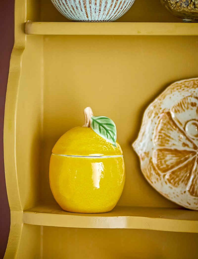 Bloomingville - Limone Jar w/Lid - kitchen jars - yellow - 0