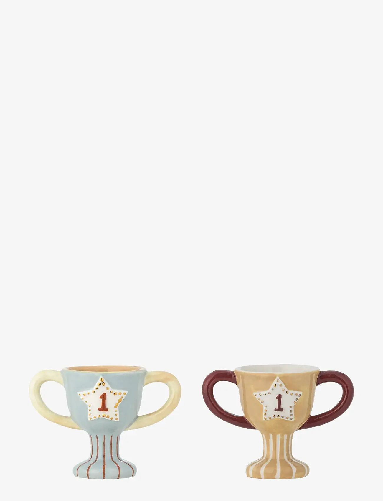 Bloomingville - Trophy Egg Cup - tassen & becher - blue - 1