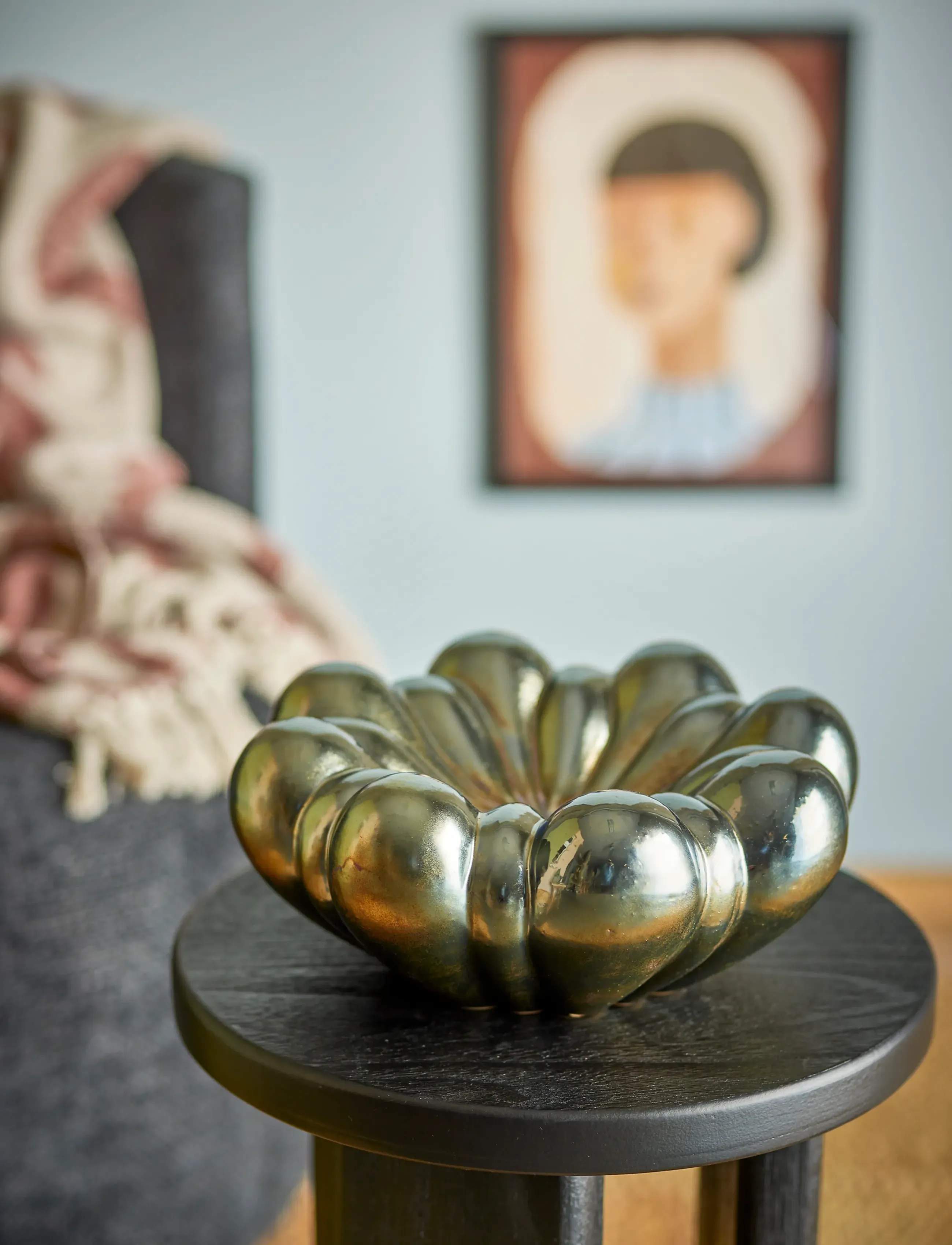 Bloomingville Sheeran Bowl, Ø 31.5 cm, Decoration, Silber - Decorative Platters, Homeware