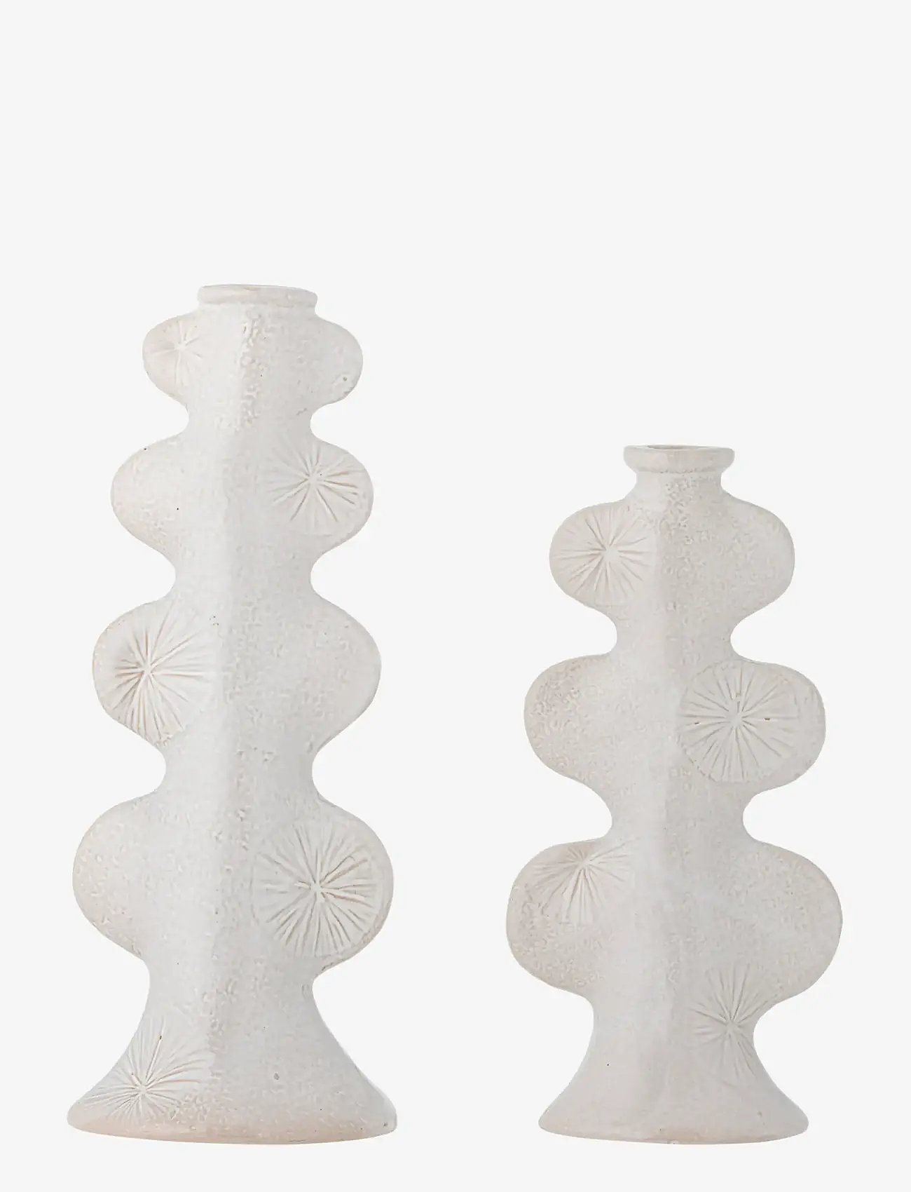 Bloomingville - Cason Candle Holder - lysestager - white - 0