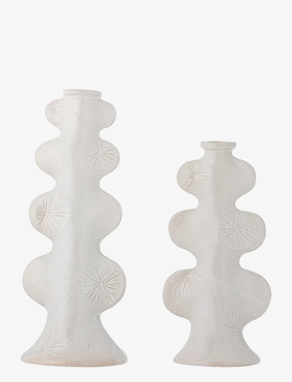 Bloomingville - Cason Candle Holder - ljusstakar - white - 0