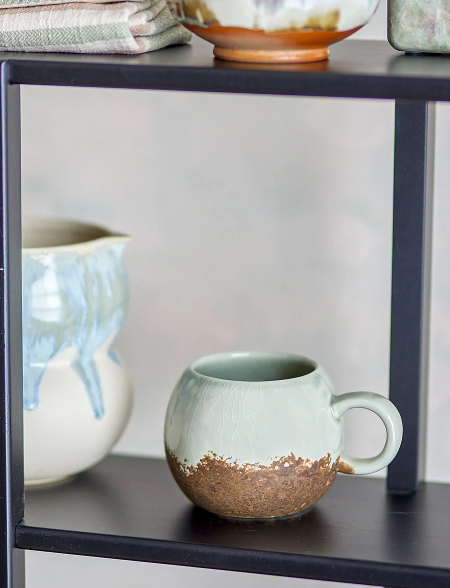 Bloomingville - Paula Mug, Brown, Stoneware - teetassen - brown - 0