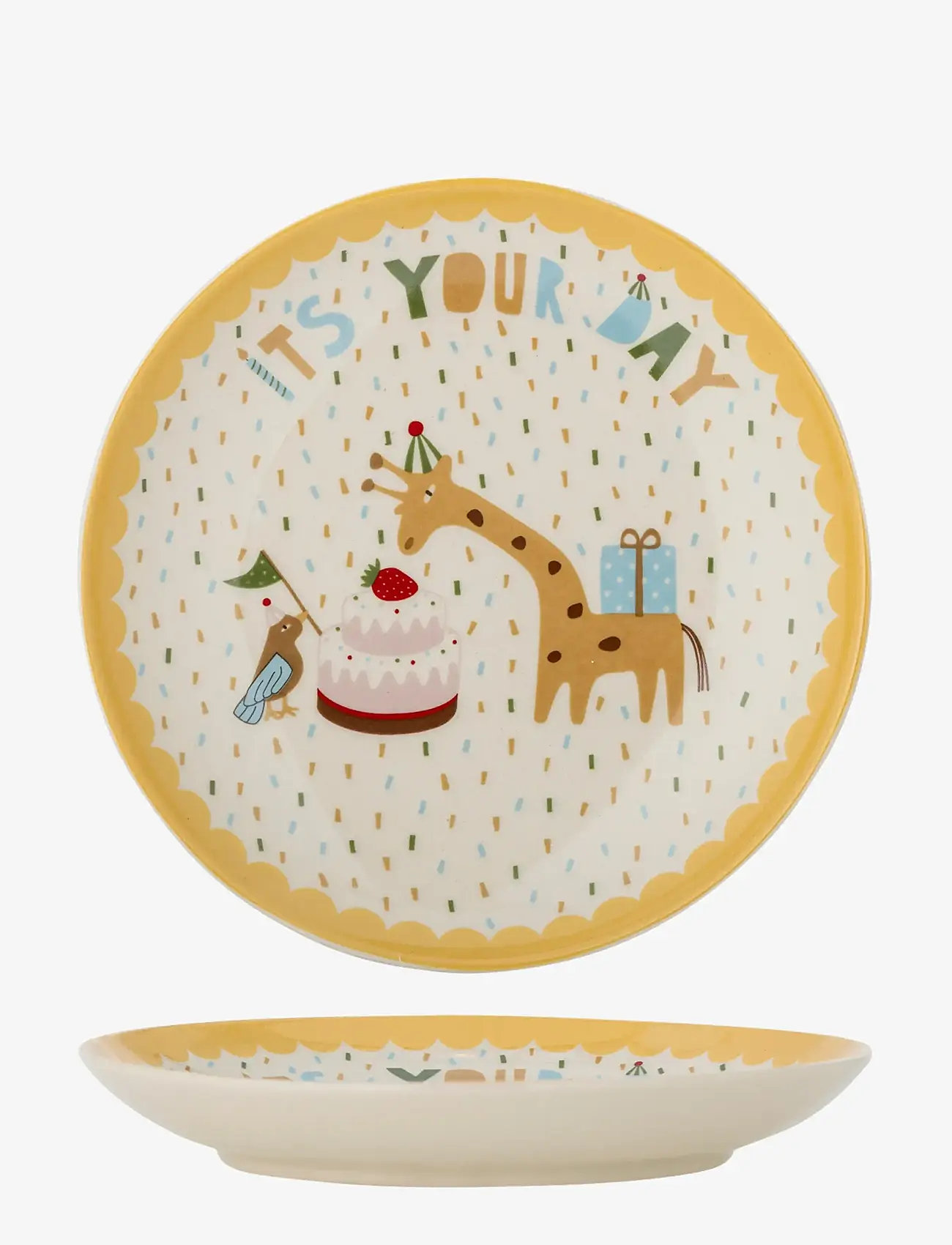 Bloomingville - Celebrate Plate - assiettes - yellow - 1