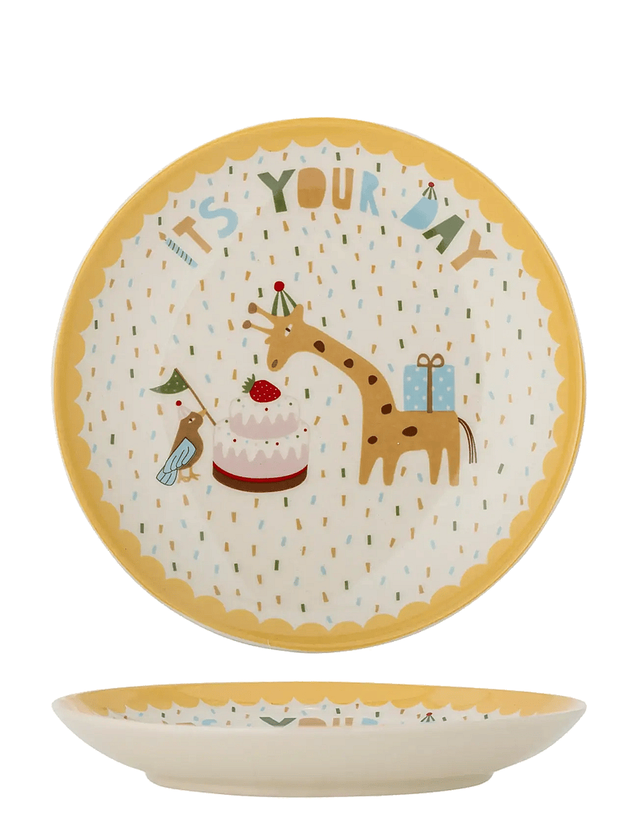 Bloomingville - Celebrate Plate - teller - yellow - 1