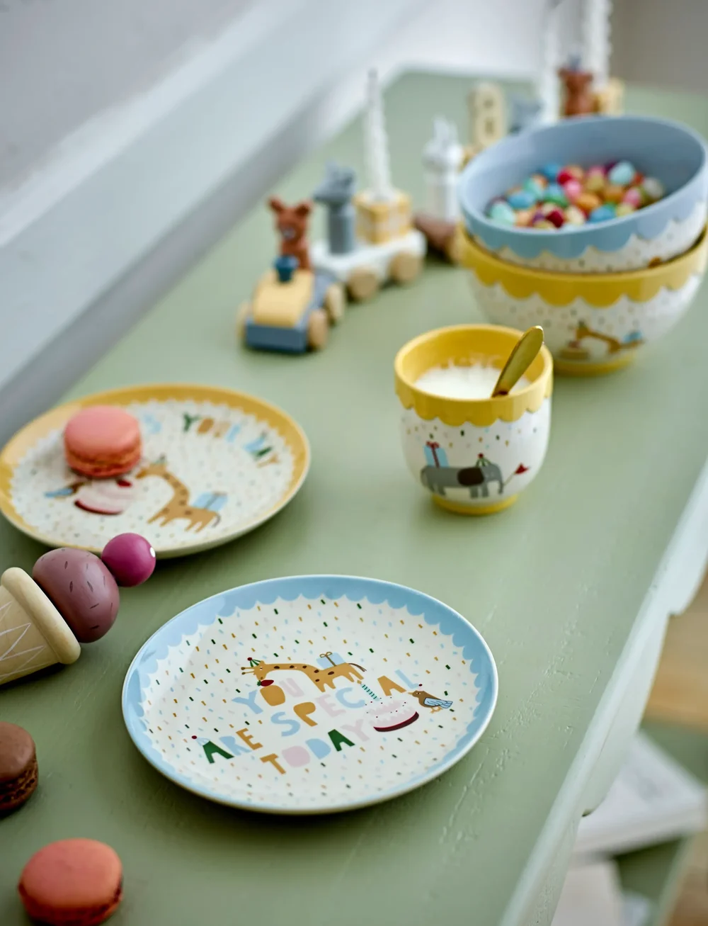 Bloomingville - Celebrate Plate - teller - yellow - 4