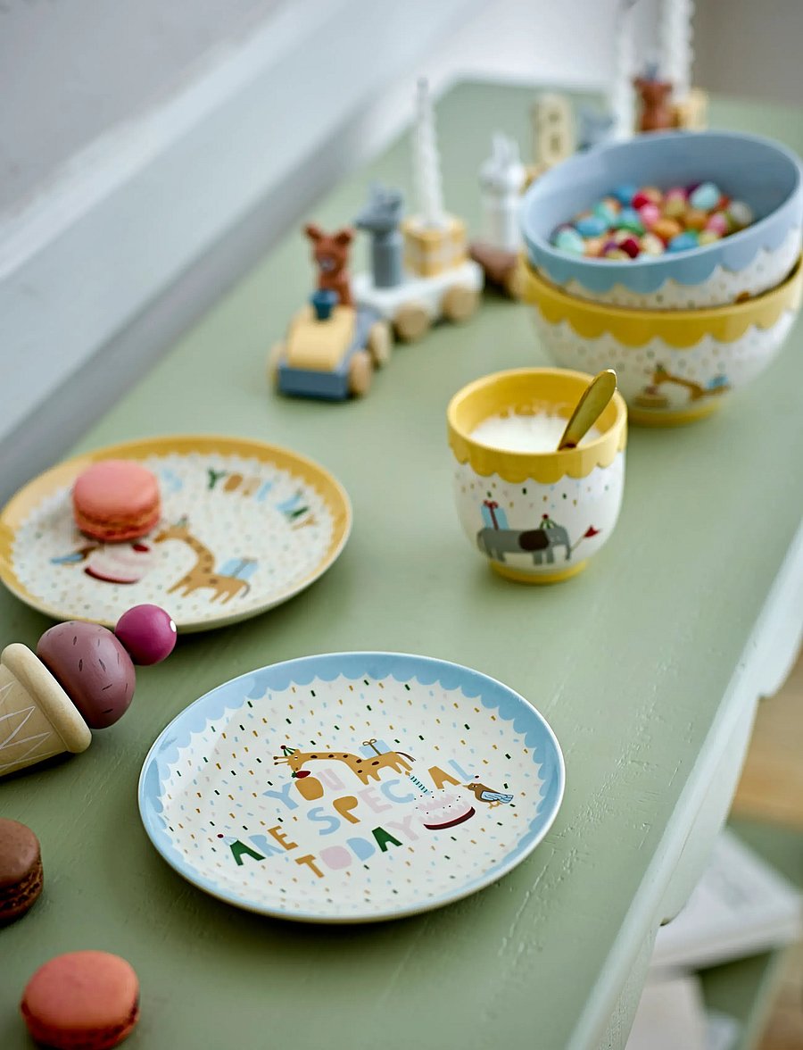 Bloomingville - Celebrate Plate - teller - yellow - 4