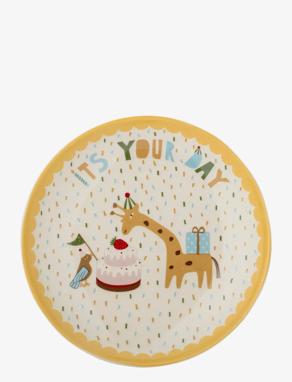 Bloomingville - Celebrate Plate - teller - yellow - 3
