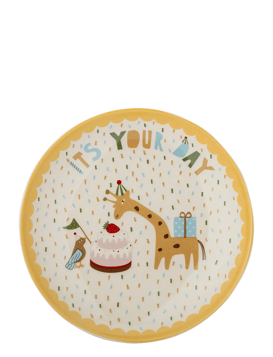 Bloomingville - Celebrate Plate - teller - yellow - 3